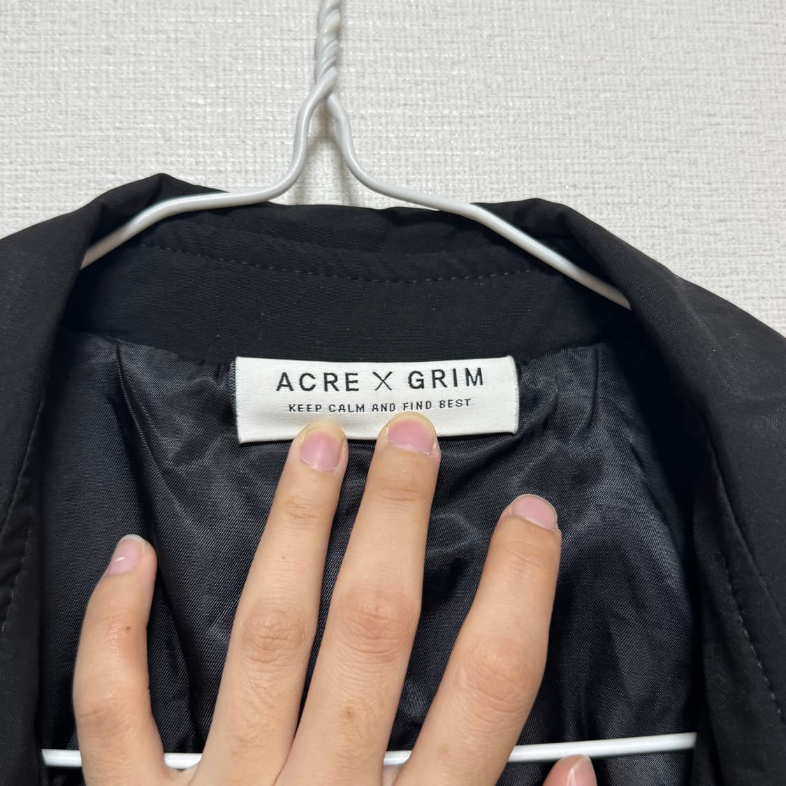 ACRE X GRIM 블랙 트렌치 코트 상품이미지3