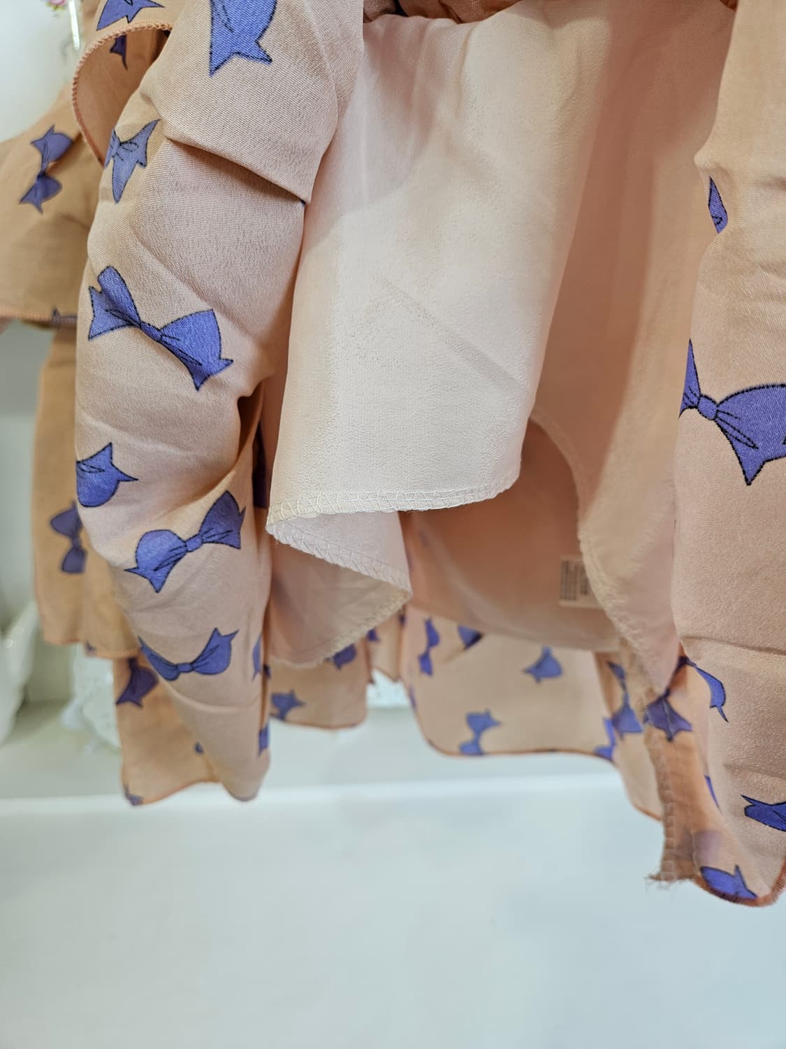 프릴 리본 멜빵 스커트 상품이미지5