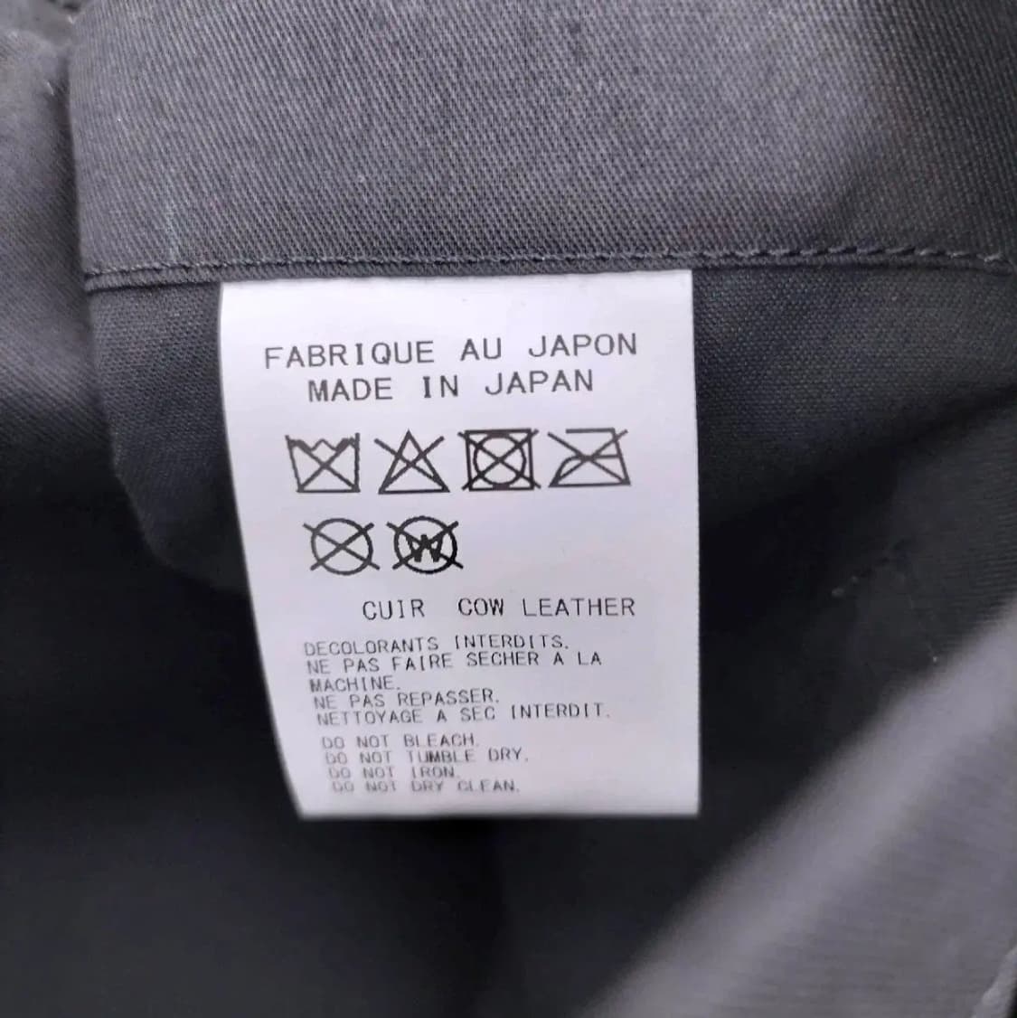 요지 야마모토 카우레더 레터링 토트백 상품이미지6