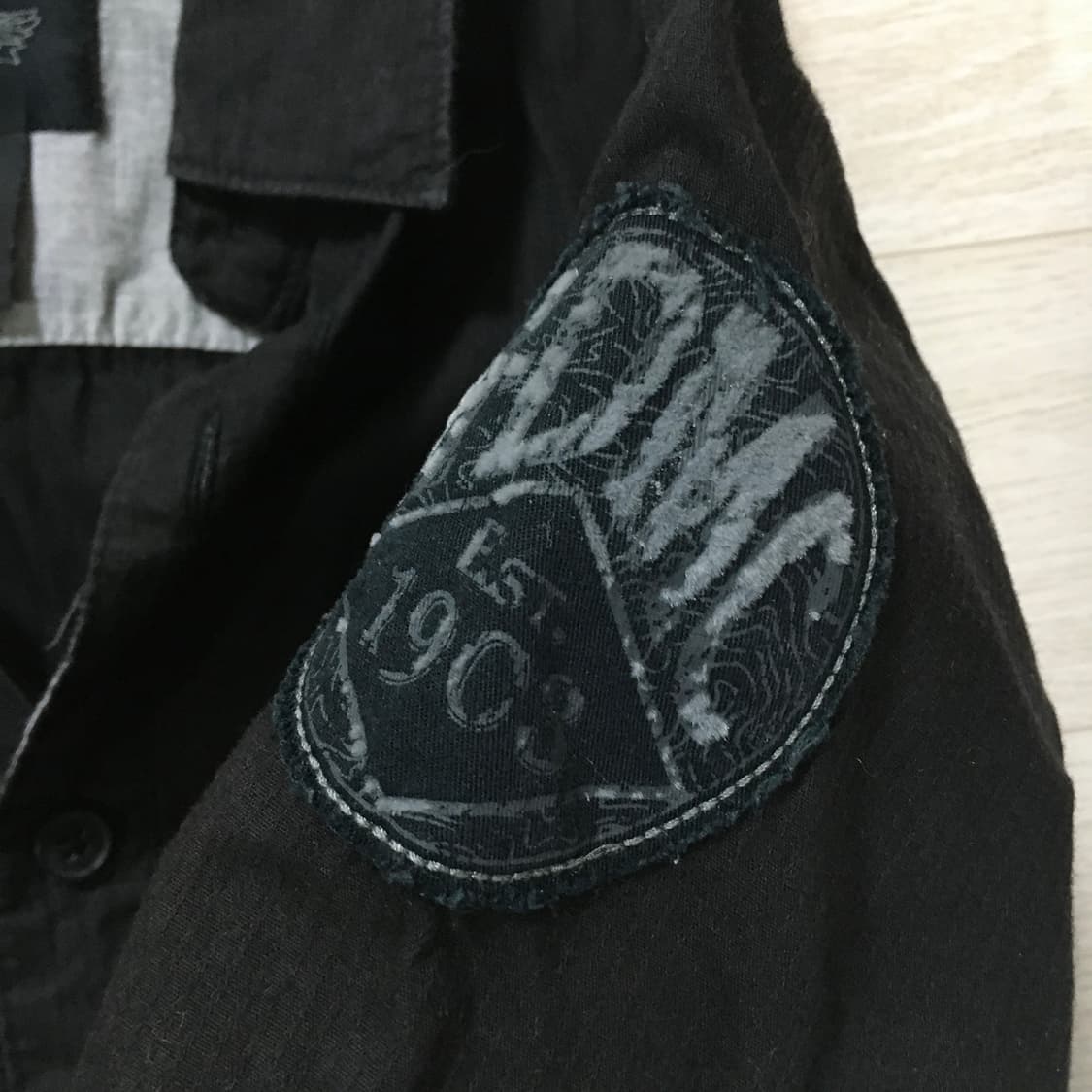 할리데이비슨 블랙 코튼 셔츠 반팔 반소매 S 상품이미지4