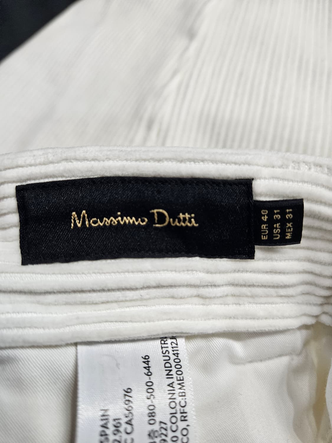마시모두띠 화이트 남성 허리 32 코듀로이 팬츠  상품이미지3