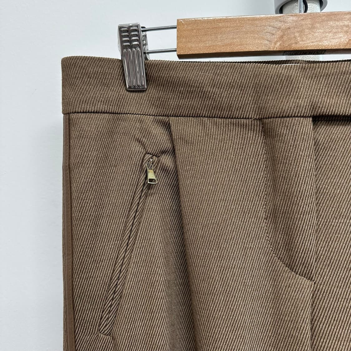 막스마라 사이드 가죽 버진울 슬랙스 팬츠 상품이미지4