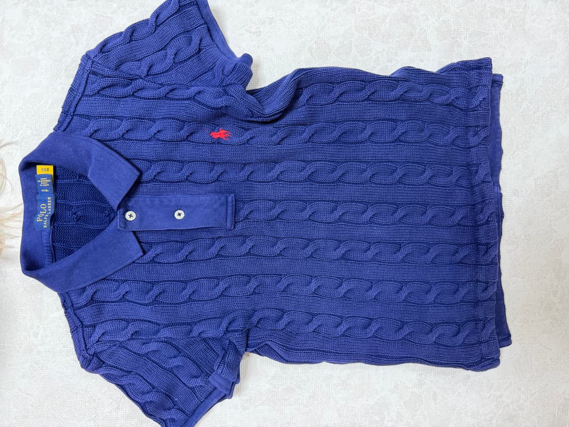 폴로 반팔 카라 니트 숏슬리브 카라티 (s사이즈) 상품이미지2