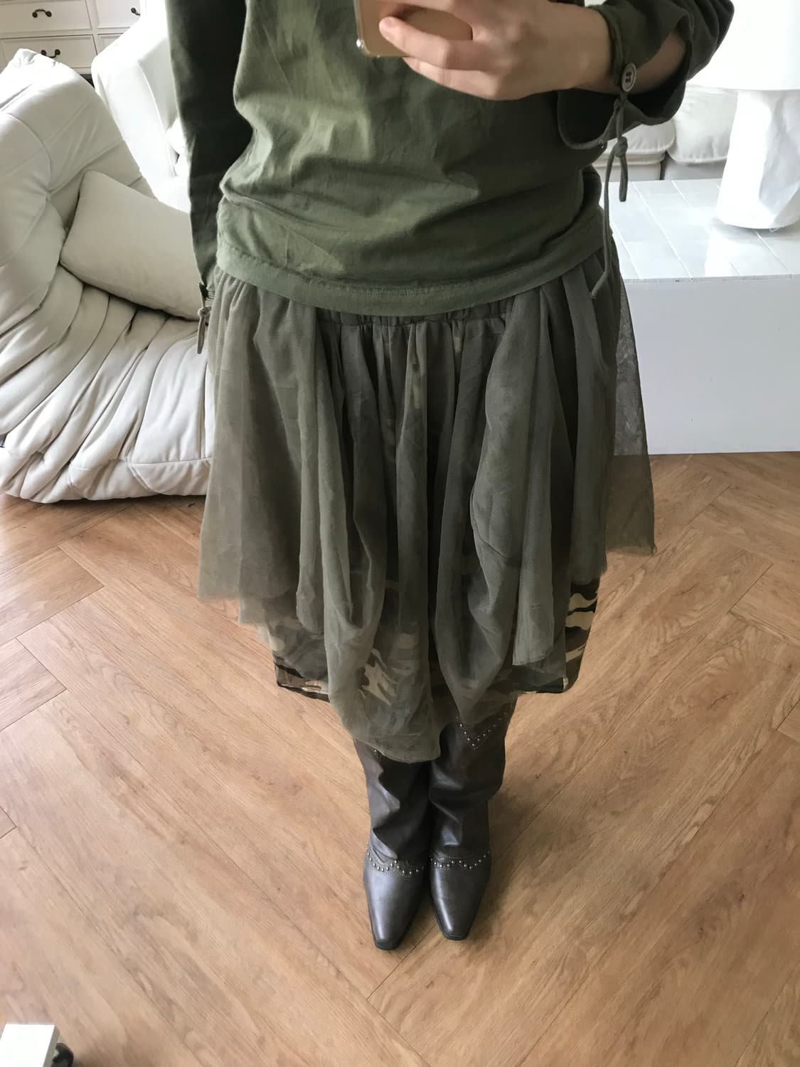 vintage pattern sha skirt 상품이미지2