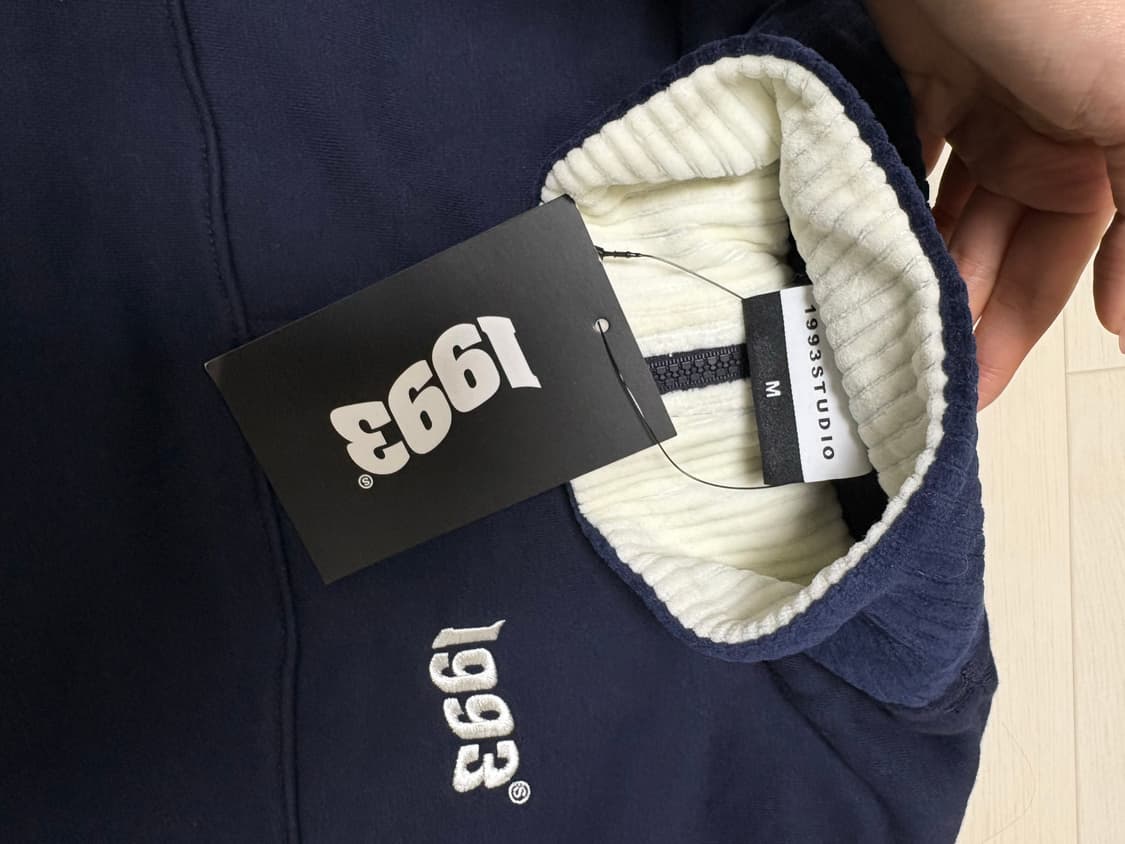 1993 반집업 맨투맨 네이비 M 새제품 상품이미지3