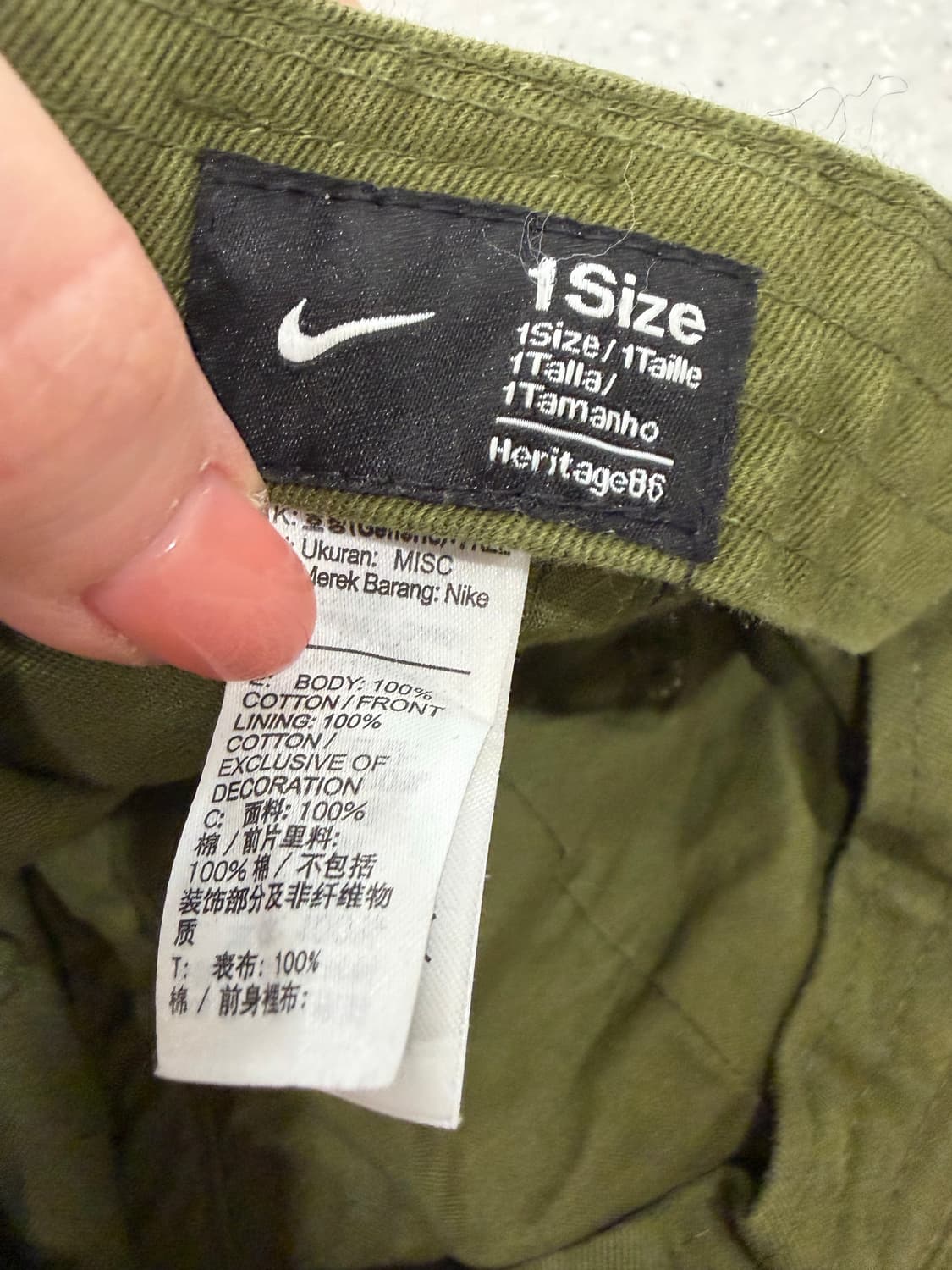 145. 나이키 헤리티지 카키 볼캡 상품이미지2