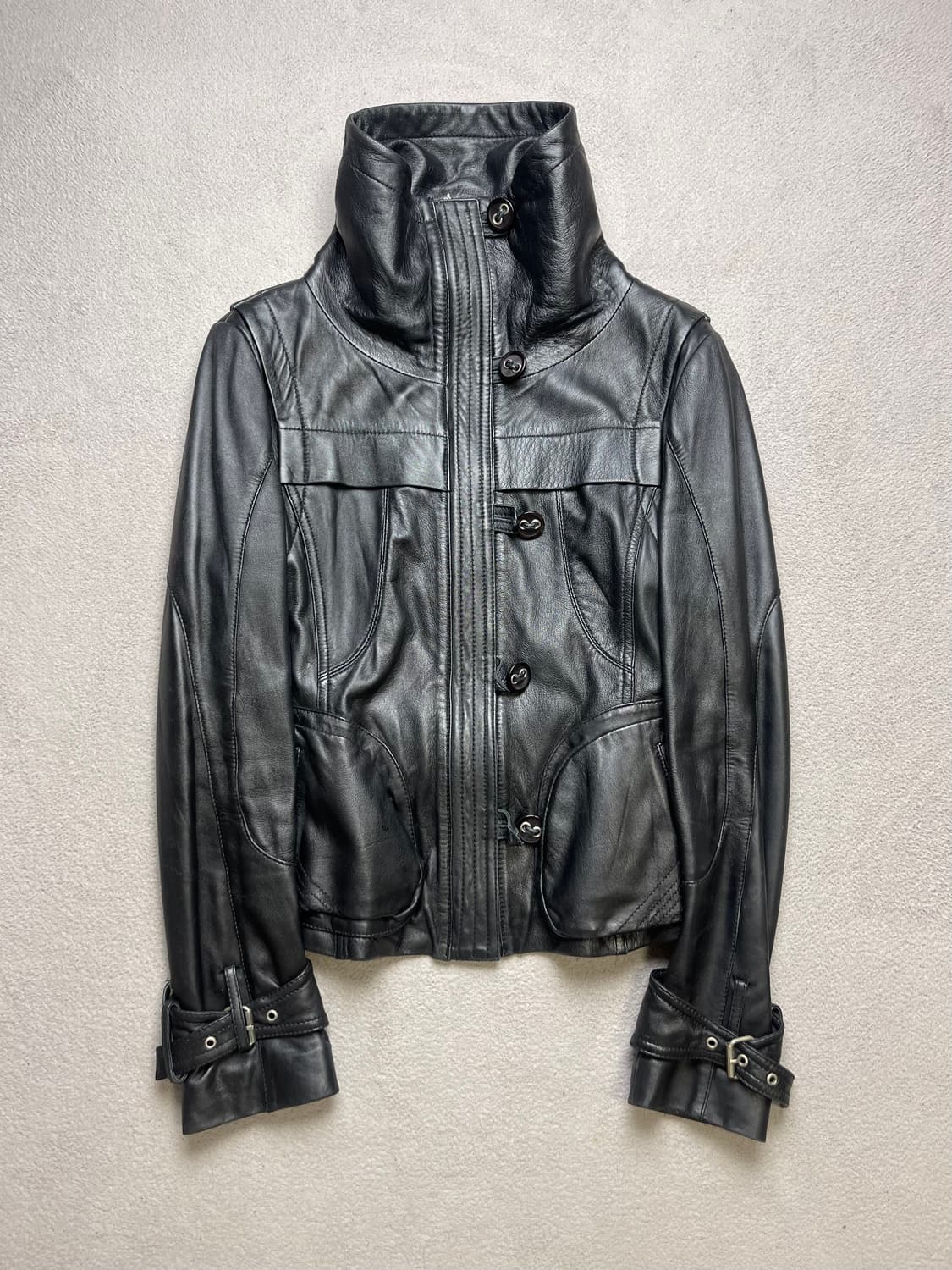 [77] 여성 하이넥 레더자켓 - 양가죽자켓  상품이미지1