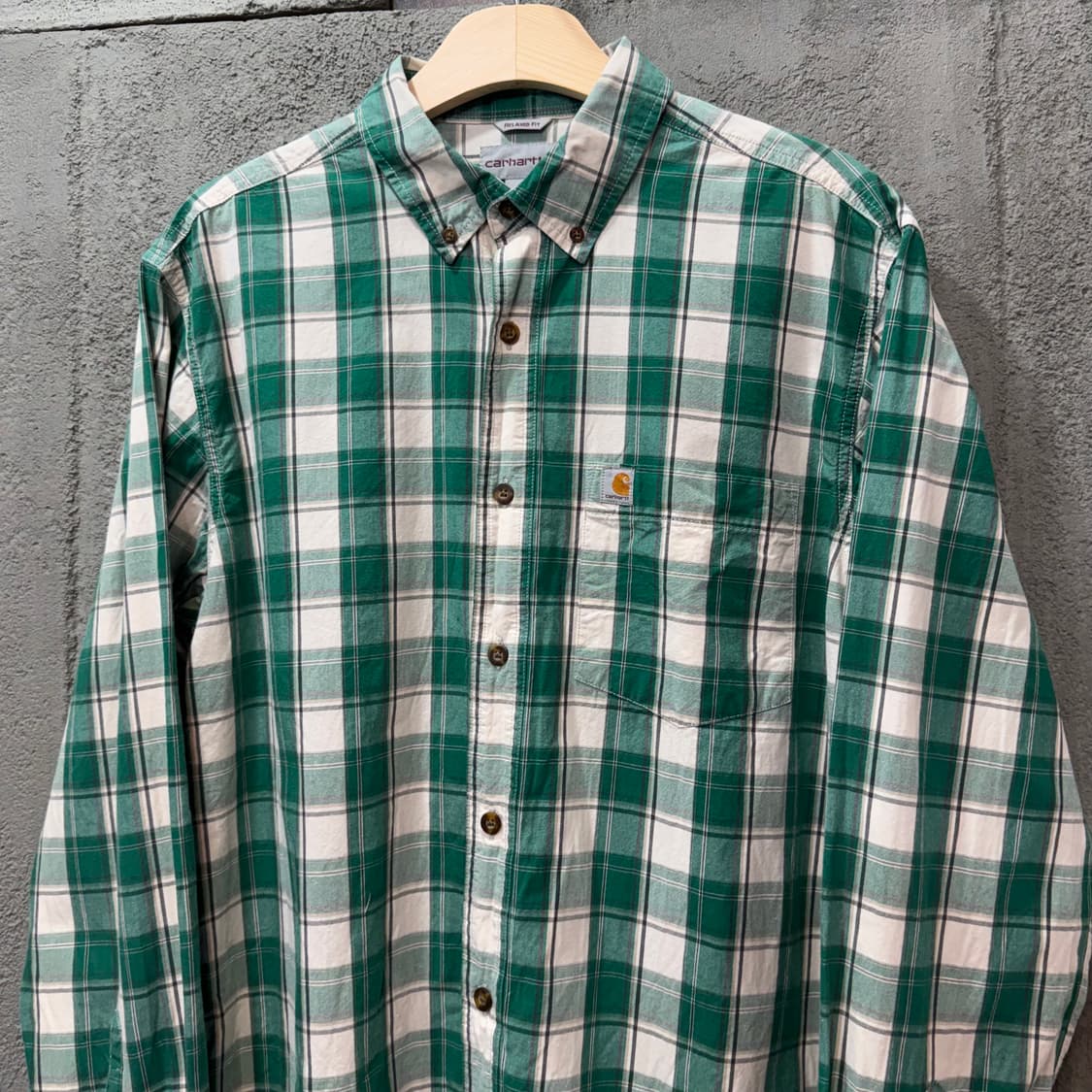 칼하트 버튼다운 체크 셔츠 (L)   상품이미지1