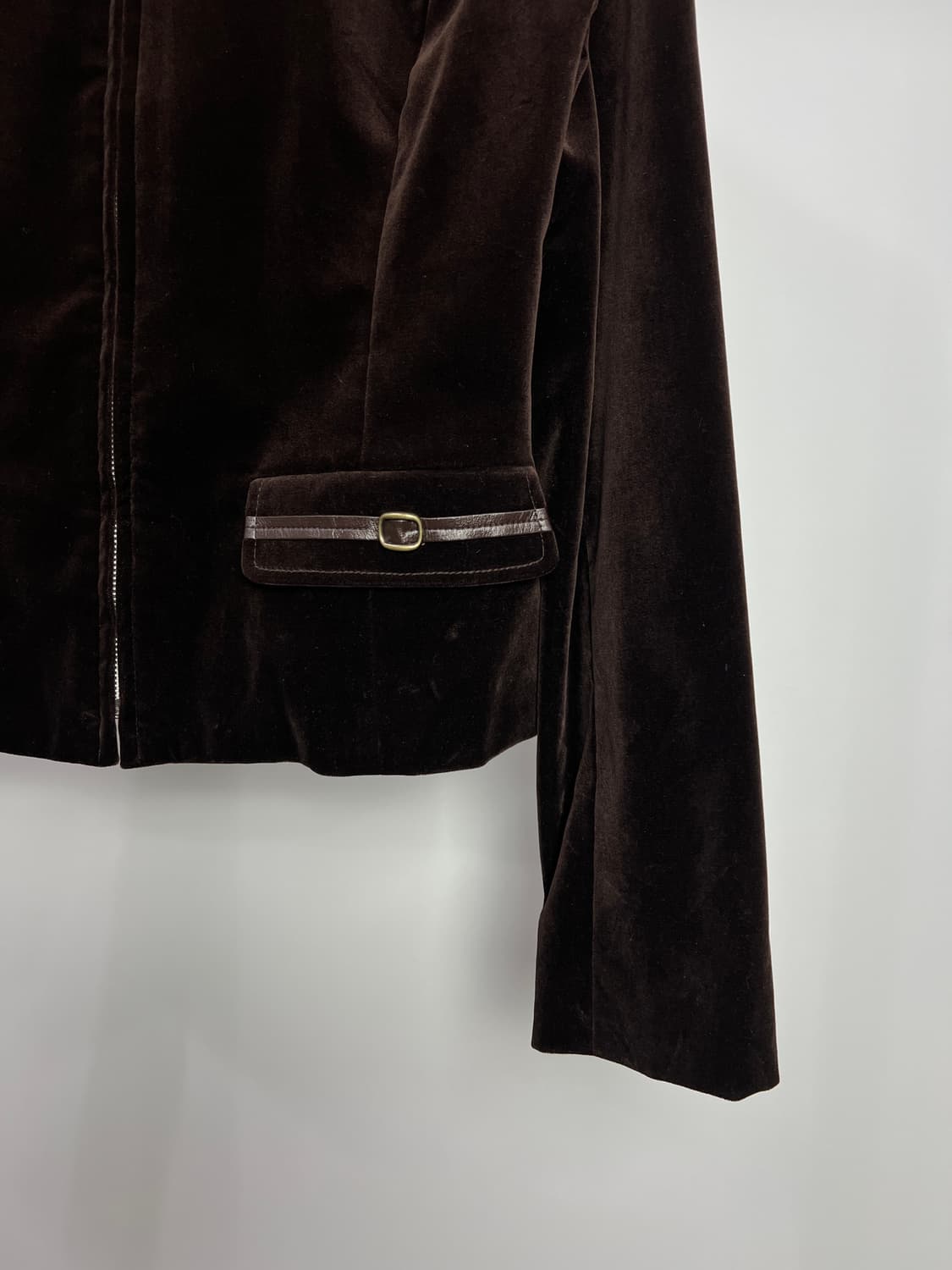 KUMIKYOKU 벨벳 집업 자켓 상품이미지4