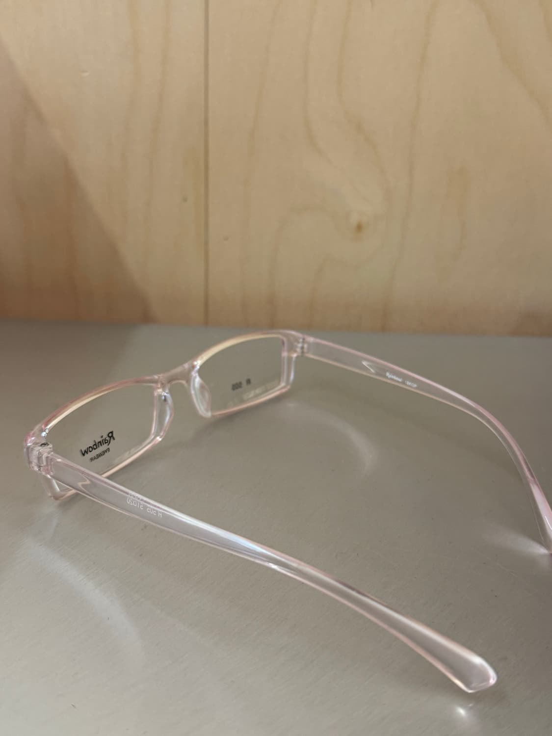 투명 핑크 스퀘어 프레임 상품이미지3