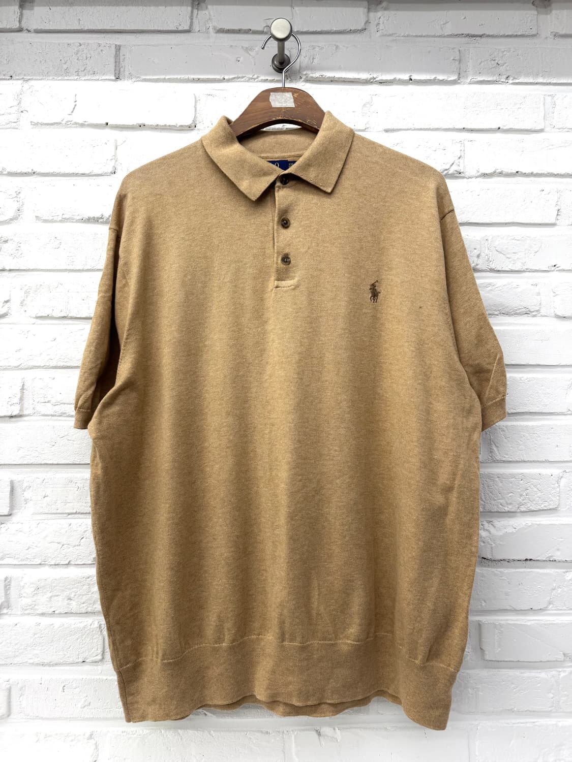 폴로 베이지 반팔 카라니트 상품이미지3