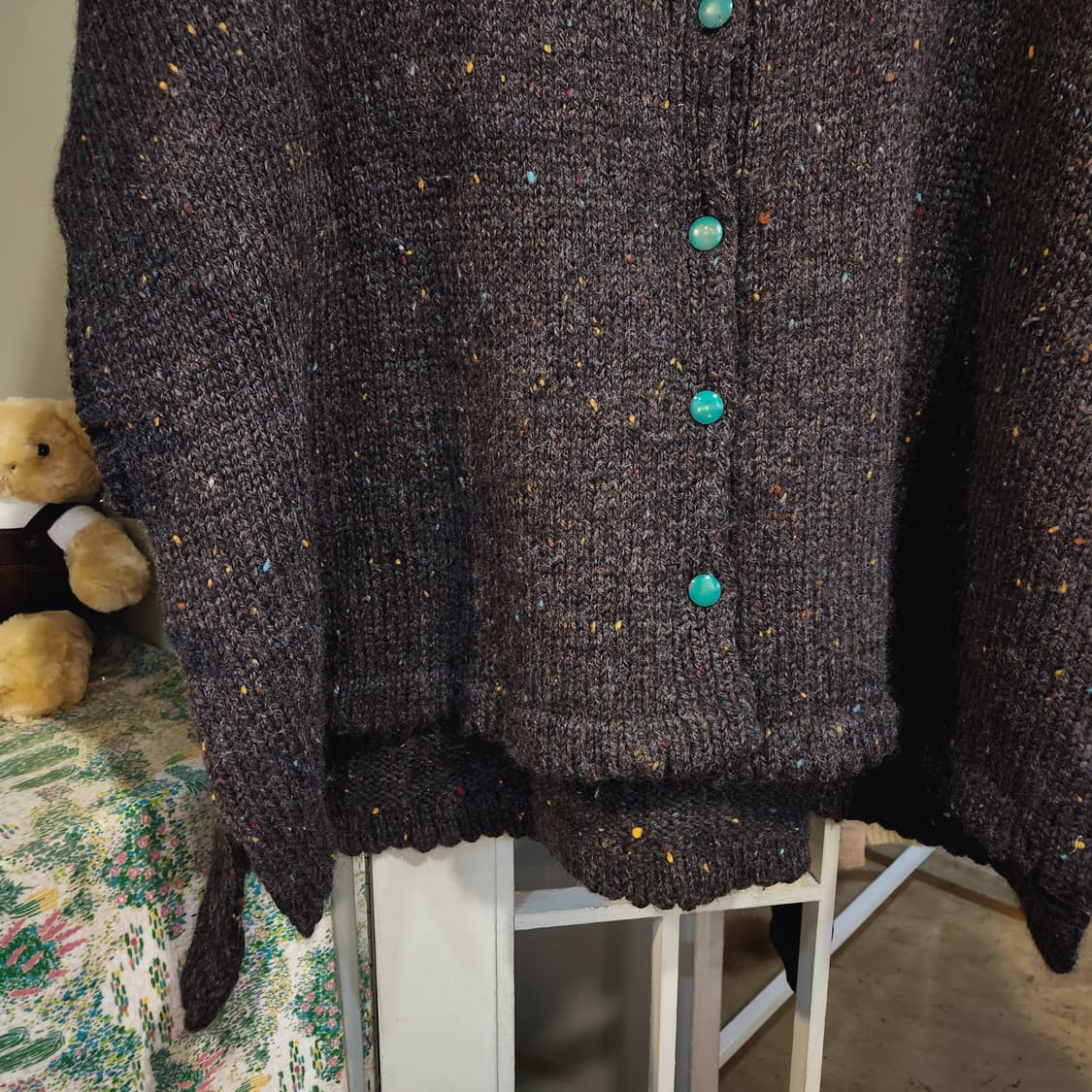 색실 콕콕 케이프 가디건 상품이미지4