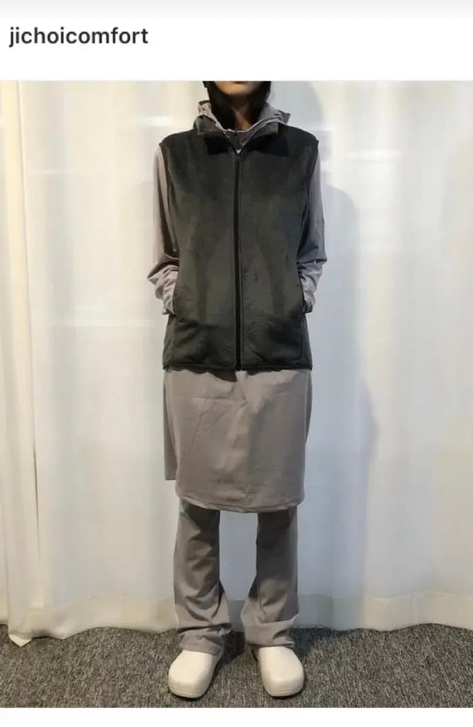 22-006 지초이컴포트 zip vest 차콜 집업 베스트 조끼 3 상품이미지1