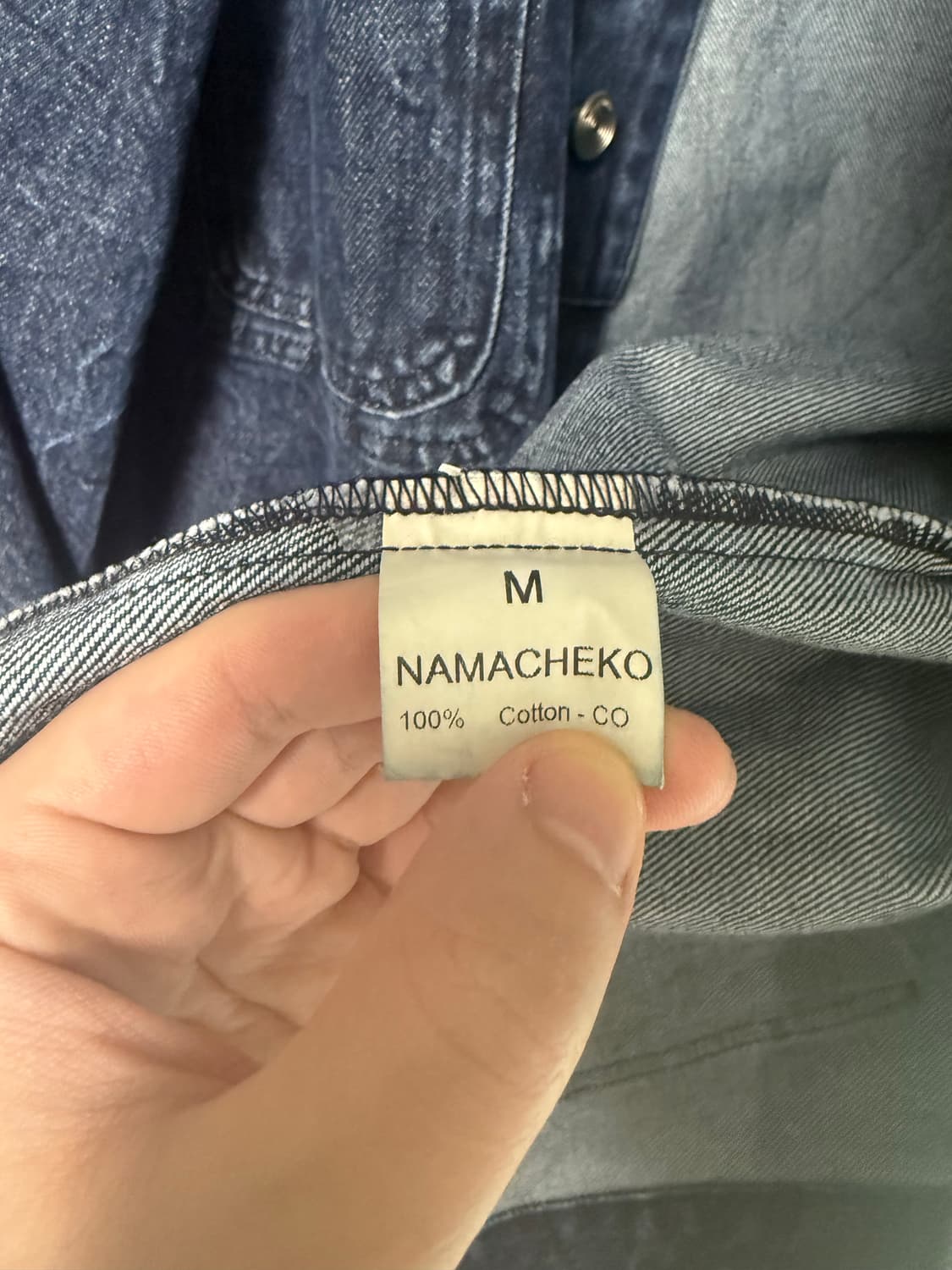 나마체코 칼범 데님 자켓 m 상품이미지2