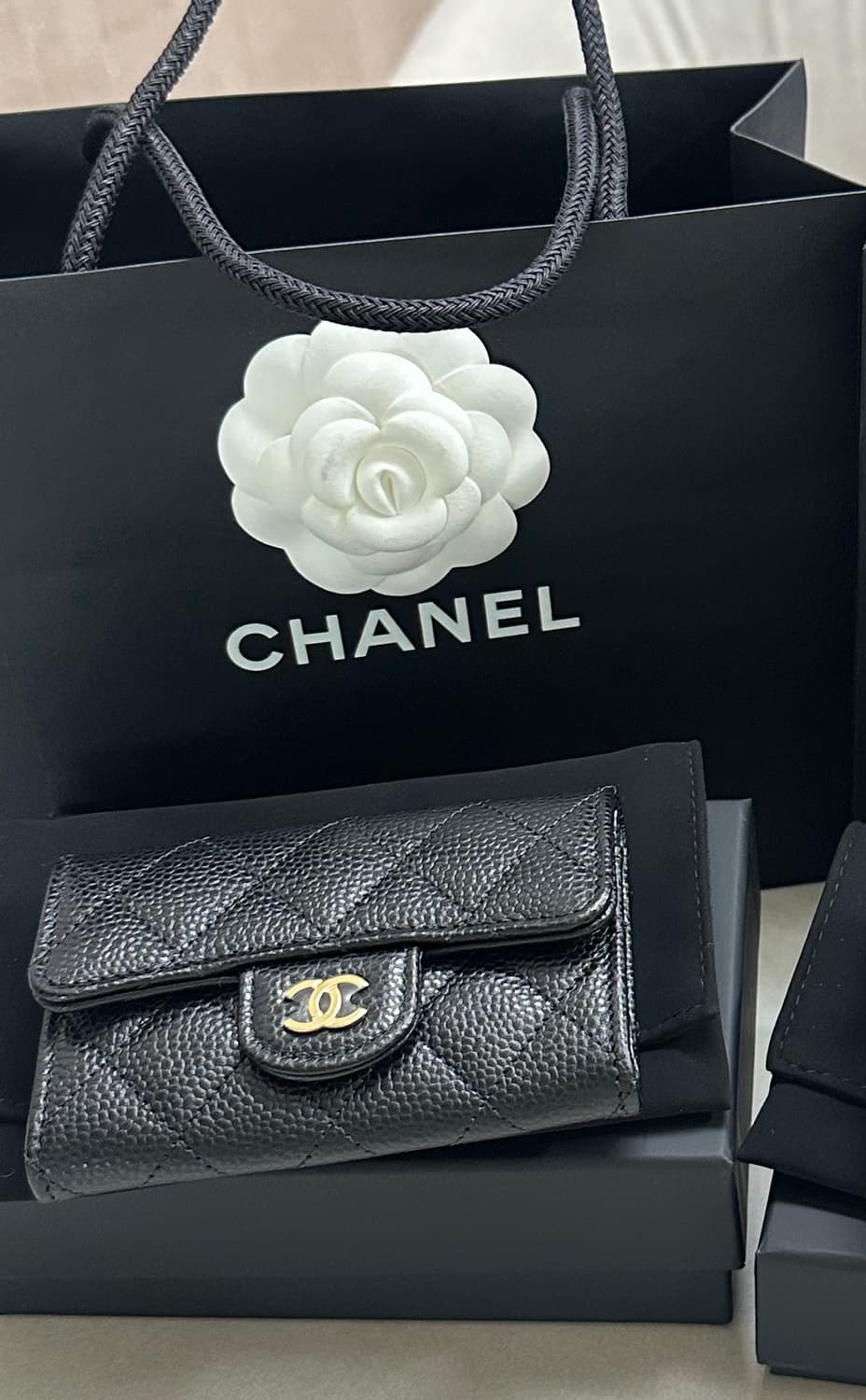 샤넬 클래식 똑딱이 카드지갑 금장 ! 상품이미지3