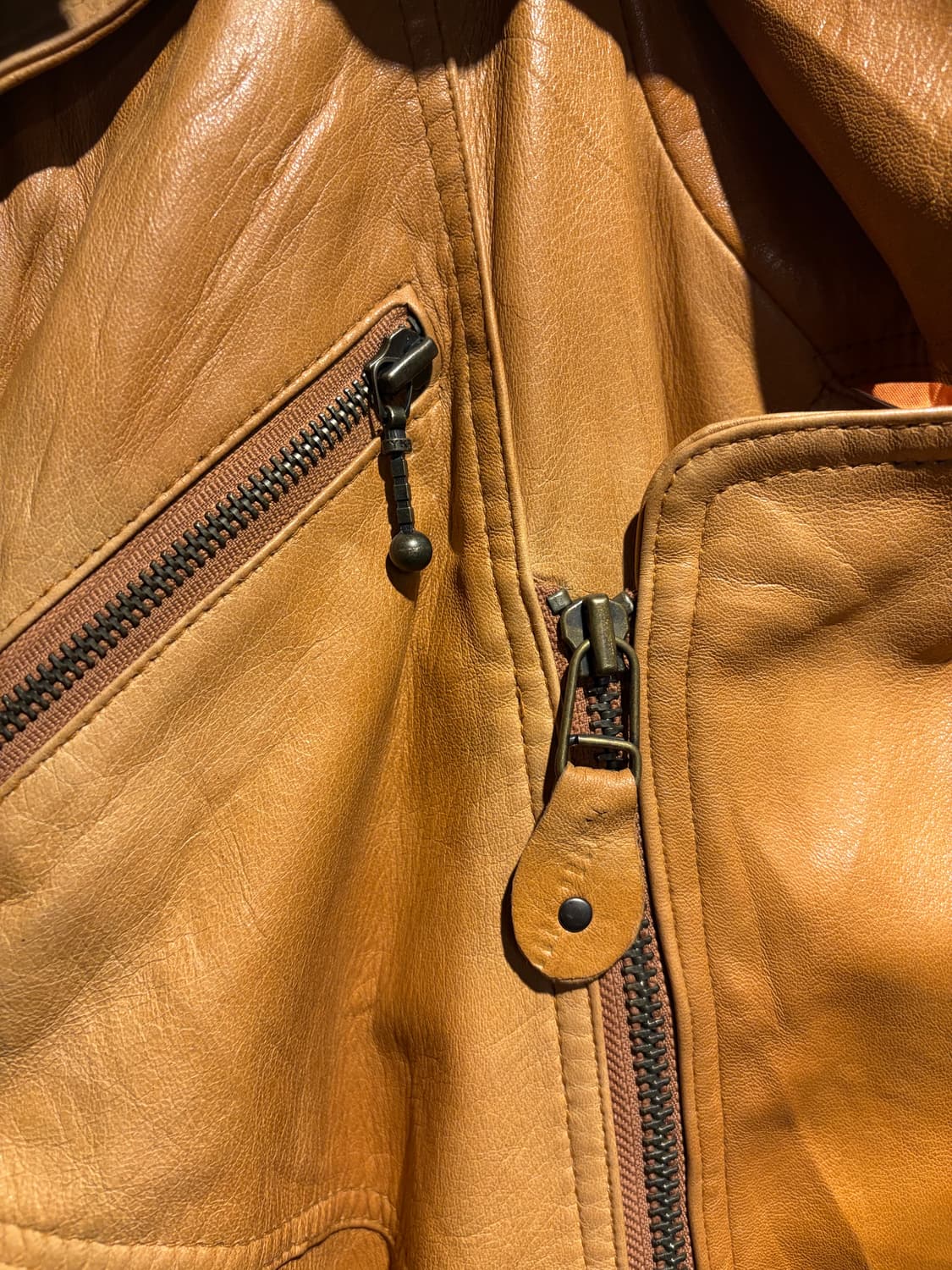 Camel double rider jacket /더블 라이더 바이커자켓 상품이미지5