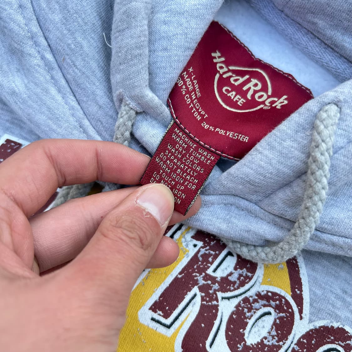 하드락(Hard Rock cafe) 메인로고 후드티 상품이미지5