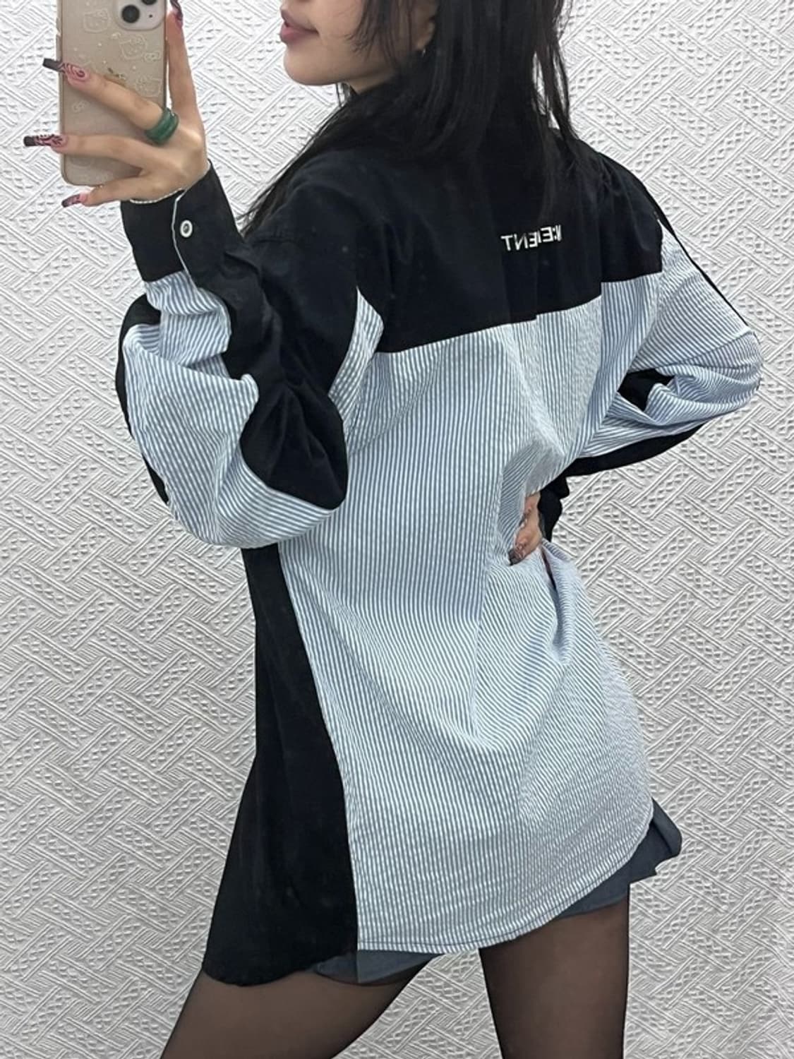 네스티킥 빈티지 모던 캐주얼 언발 스트라이프 셔츠 XL C11690 상품이미지2