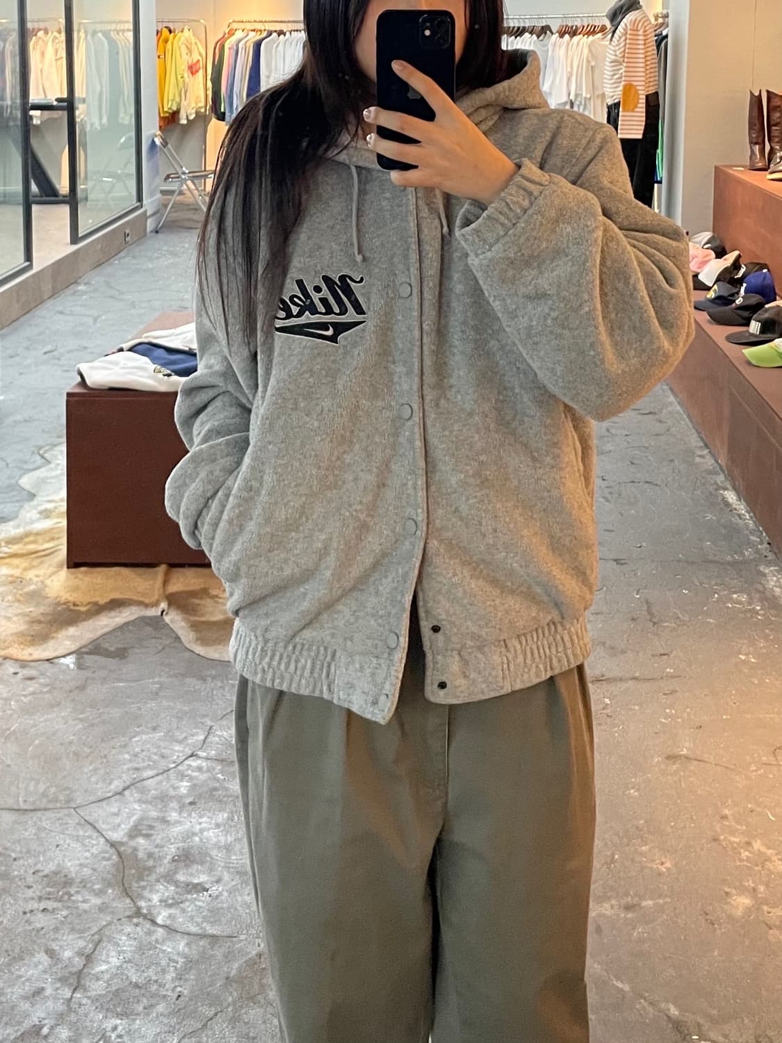 나이키 올드스쿨 빅로고 스우시 후드 자켓 H503 상품이미지1