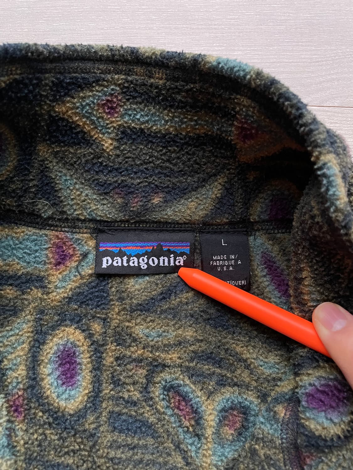 90s 파타고니아 신칠라 아즈텍 토템 스노우리스 눈없산 patagonia 상품이미지3