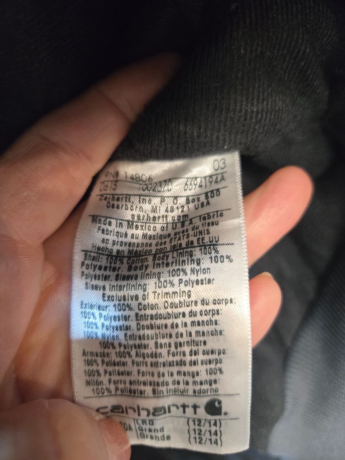 칼하트 덕 캔버스 후드 액티브 워크 자켓 상품이미지7