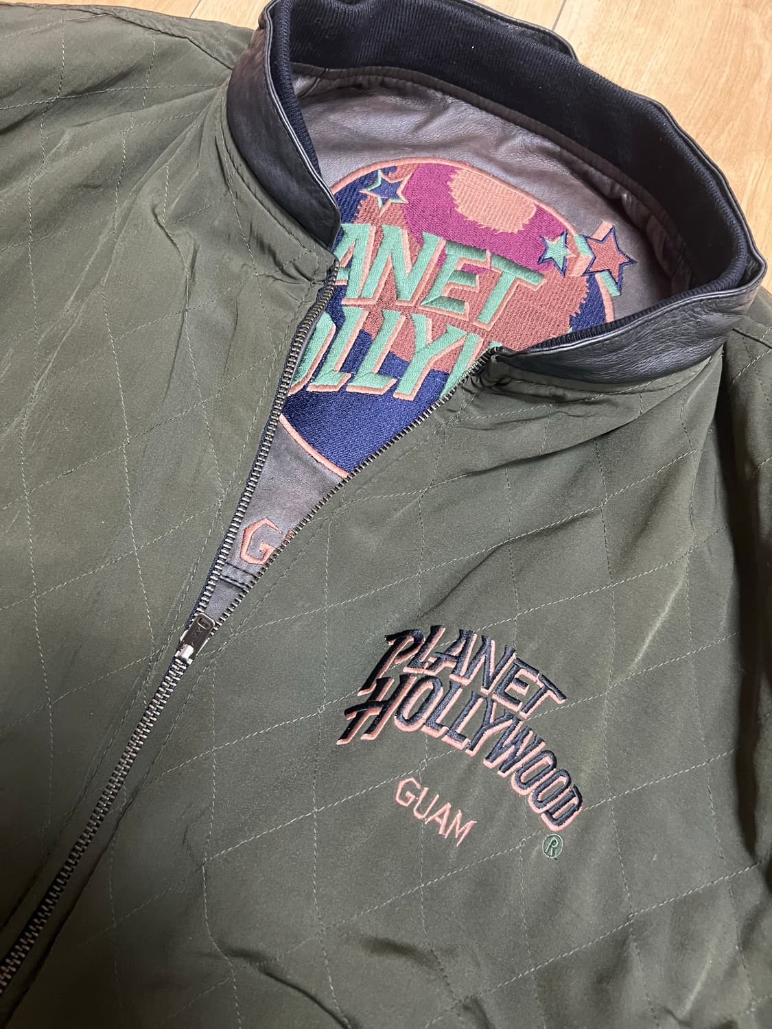 90‘s Planet Hollywood 가죽자켓 (양면, 카라 탈부착) 상품이미지7