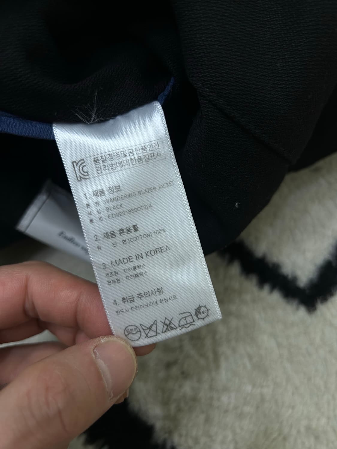 [L]프리즘웍스 Wandering 코튼 워크 블레이저/블랙 상품이미지6