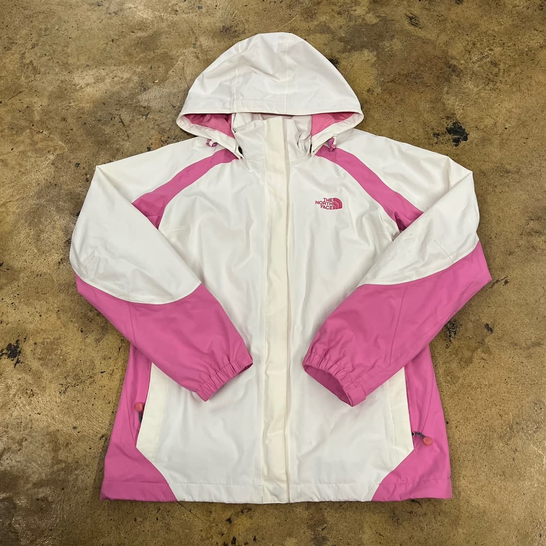 [정품/L] 노스페이스 화이트 핑크 바람막이 후드 자켓 b18 상품이미지2