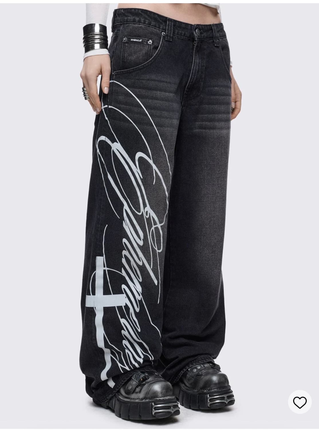 Minga london 그래픽 배기 데님 팬츠 상품이미지1