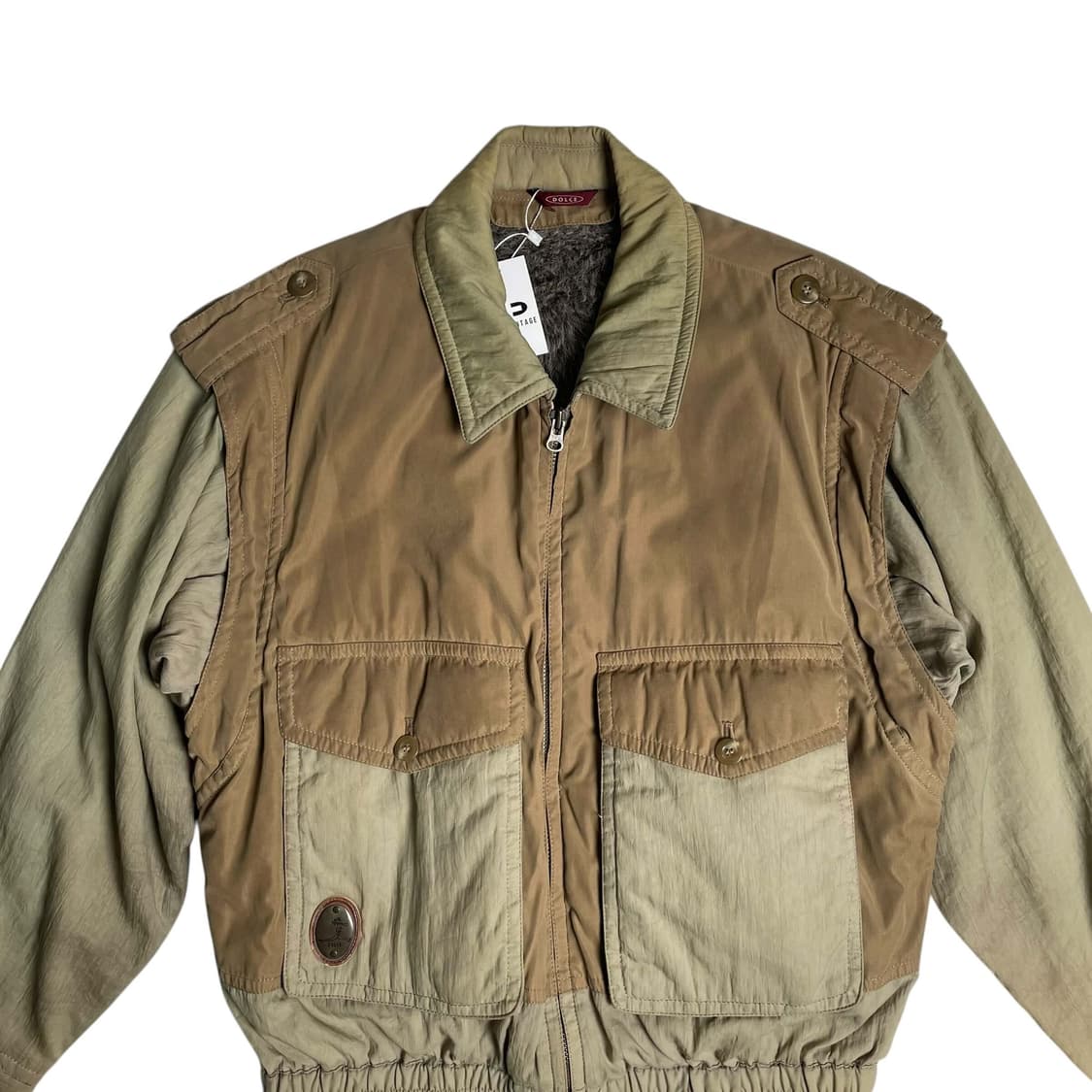 Dolce 탈부착가능한 코튼 나일론 봄버  상품이미지2