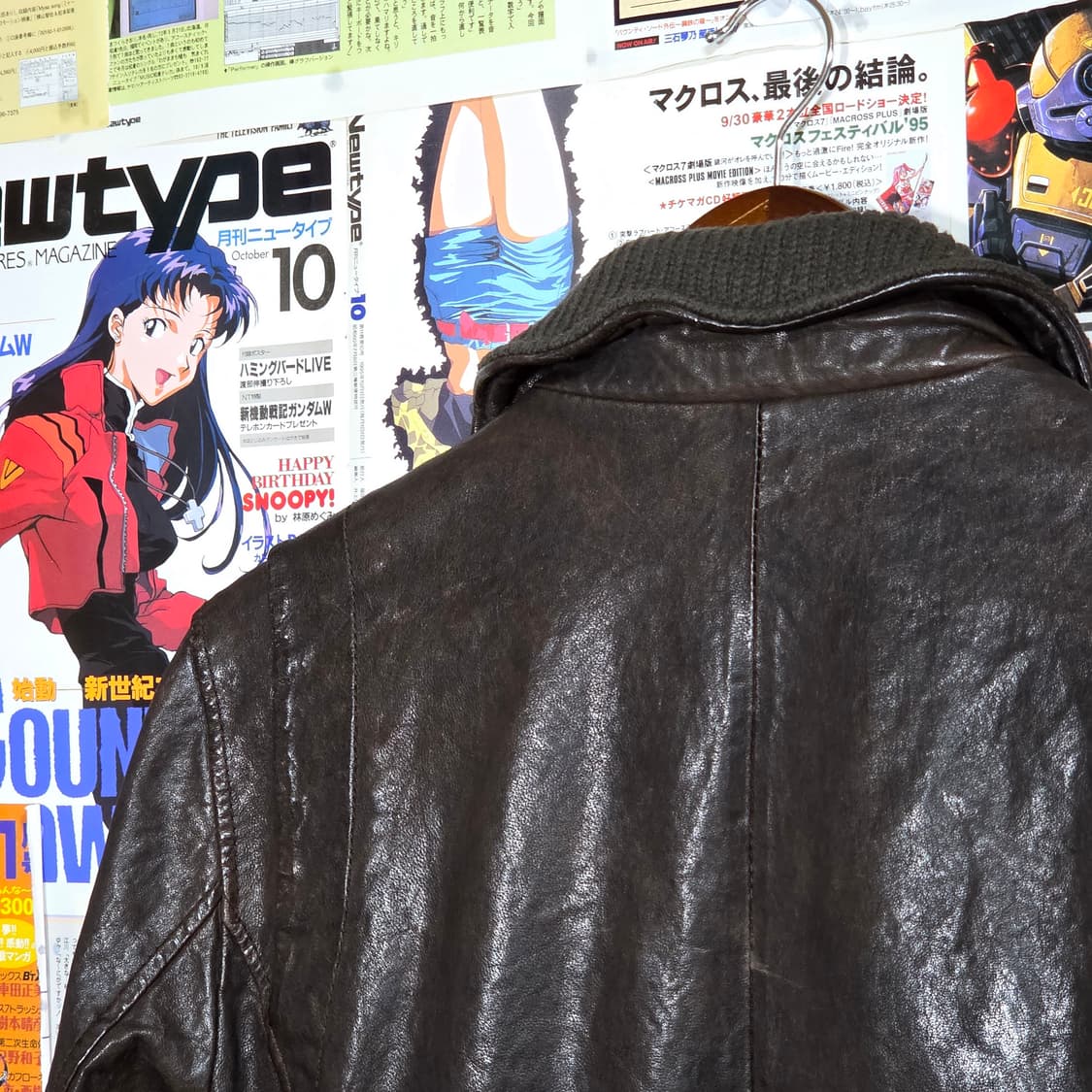 빈티지 브라운 양가죽 포켓 디테일 하이넥 자켓 상품이미지6