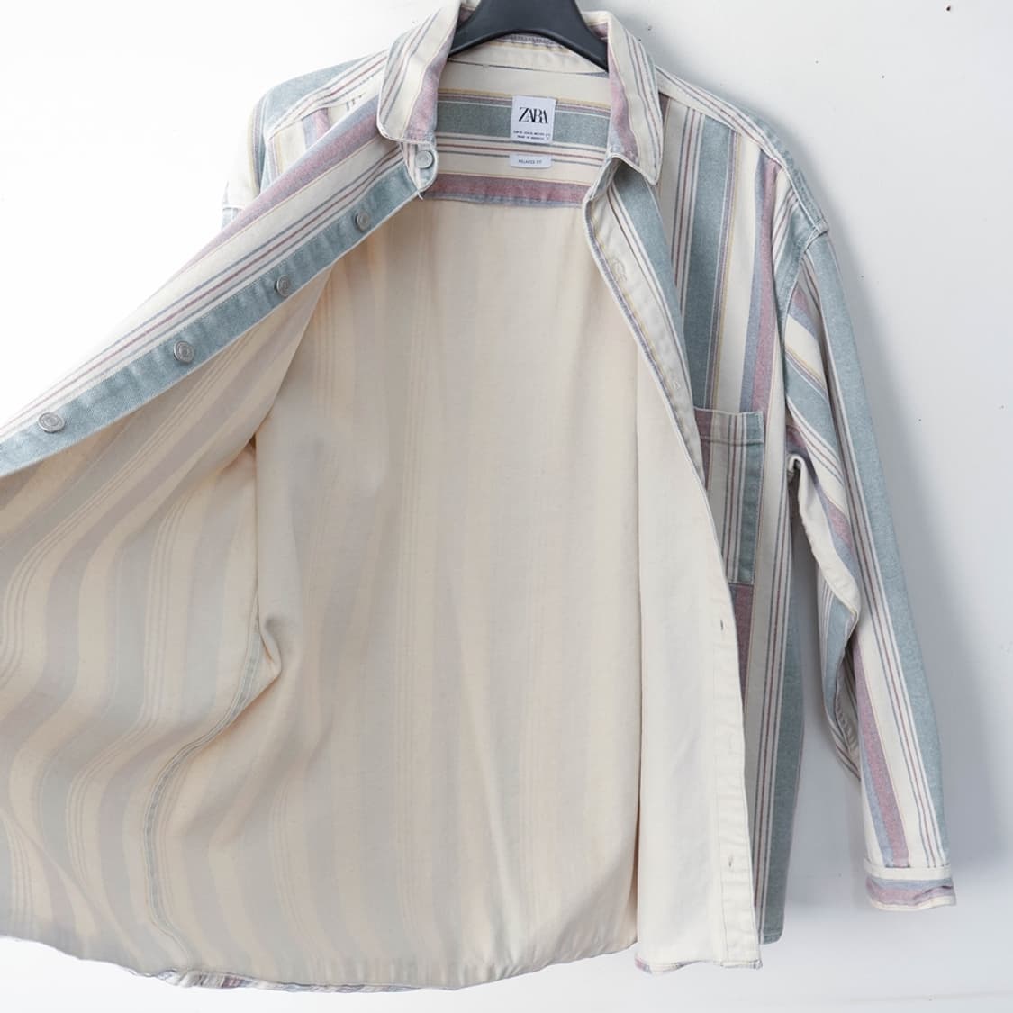 105/자라 릴렉스핏 스트라이프 셔츠자켓 상품이미지6