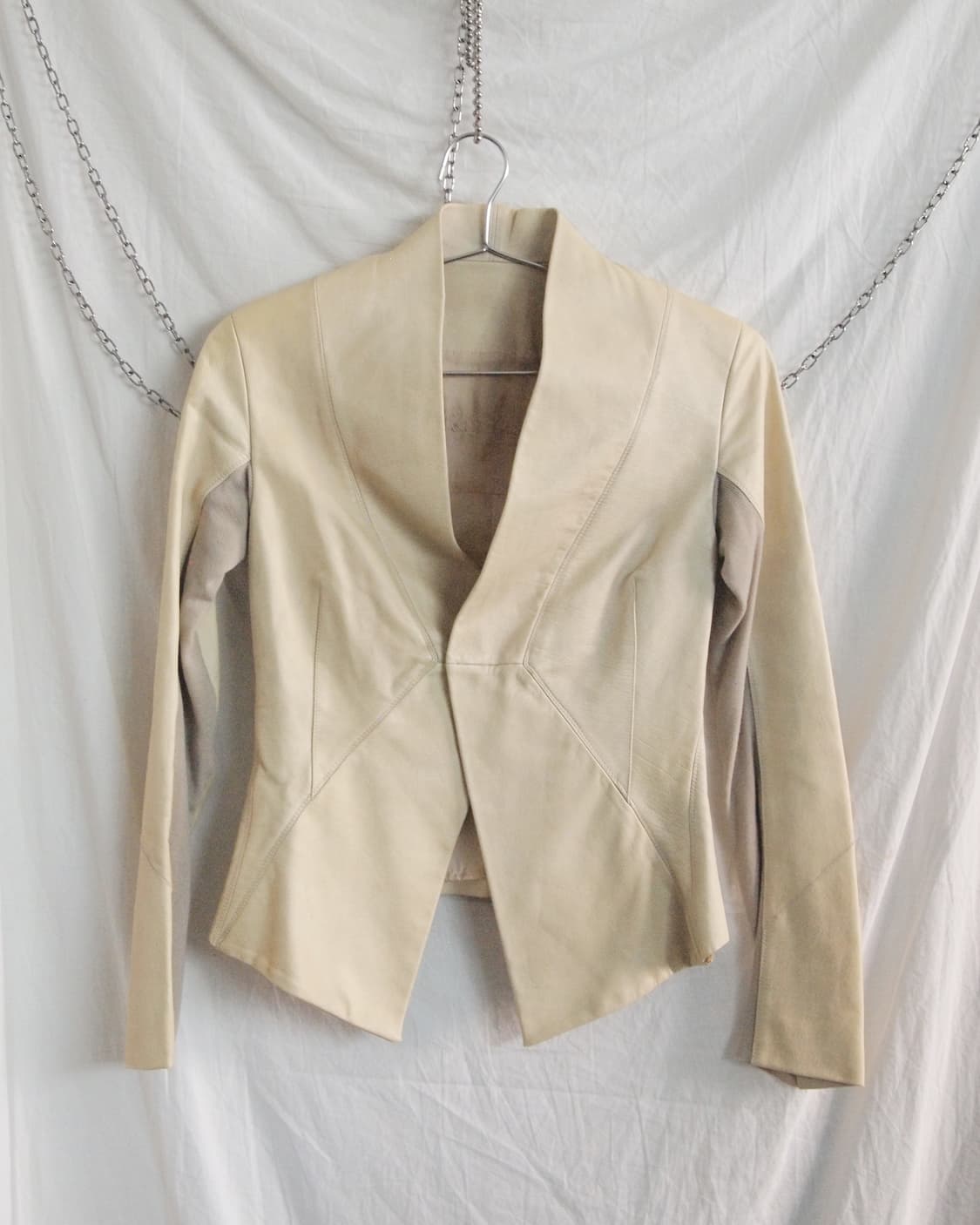 릭오웬스 olmar&mirta asymmetric 레더 블레이져 상품이미지4