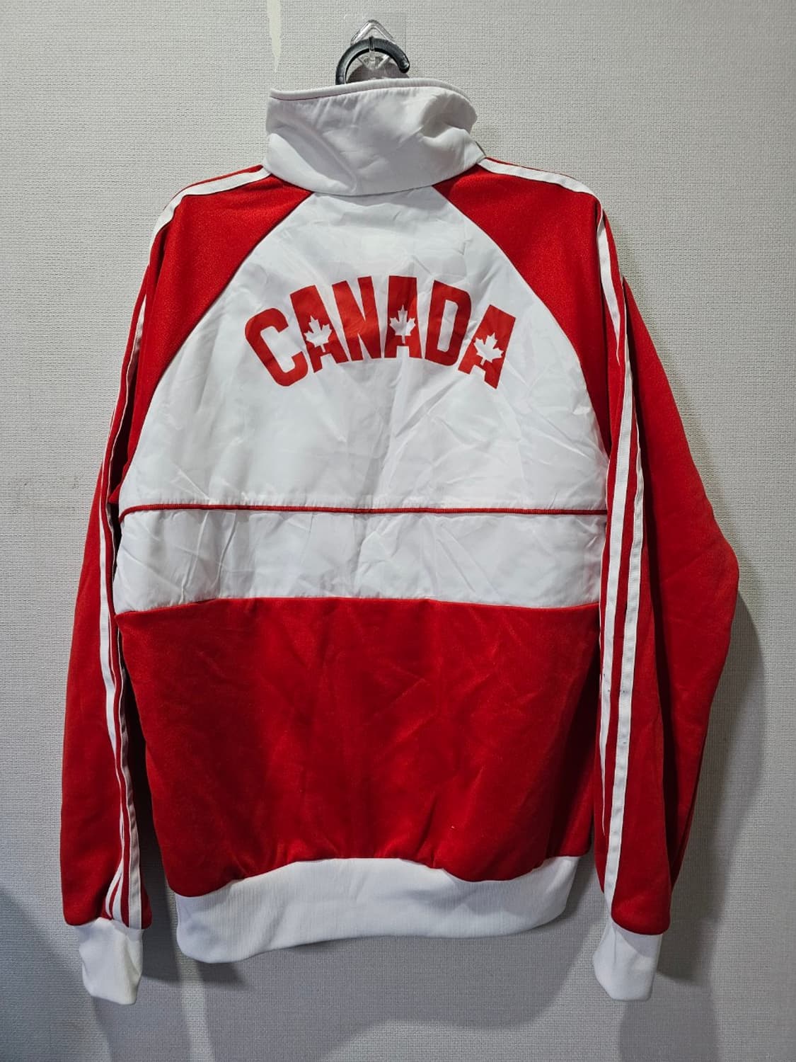 아디다스 캐나다 흰빨 트랙탑 저지 져지집업 105/XL 상품이미지3