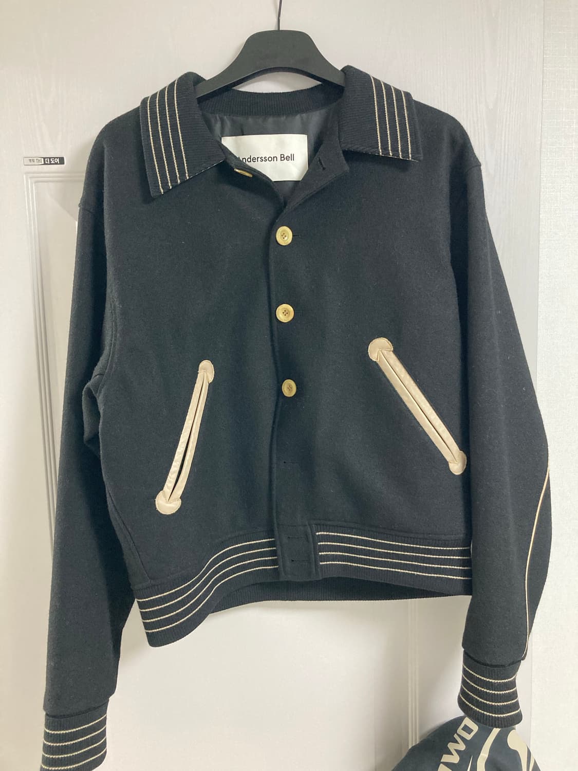앤더슨벨 바시티 가디건 자켓 awa466m(BLACK) 상품이미지1