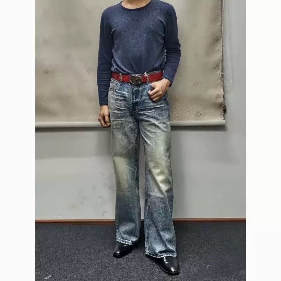 RED 메두사 빈티지무드 버클 레더 벨트  상품이미지3