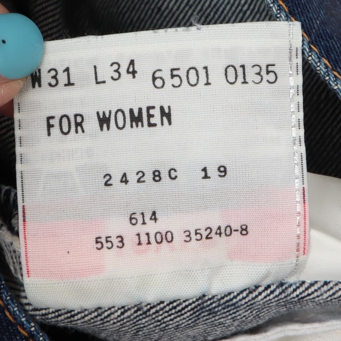 리바이스 포 우먼 501 usa 메이드 데님팬츠 상품이미지9