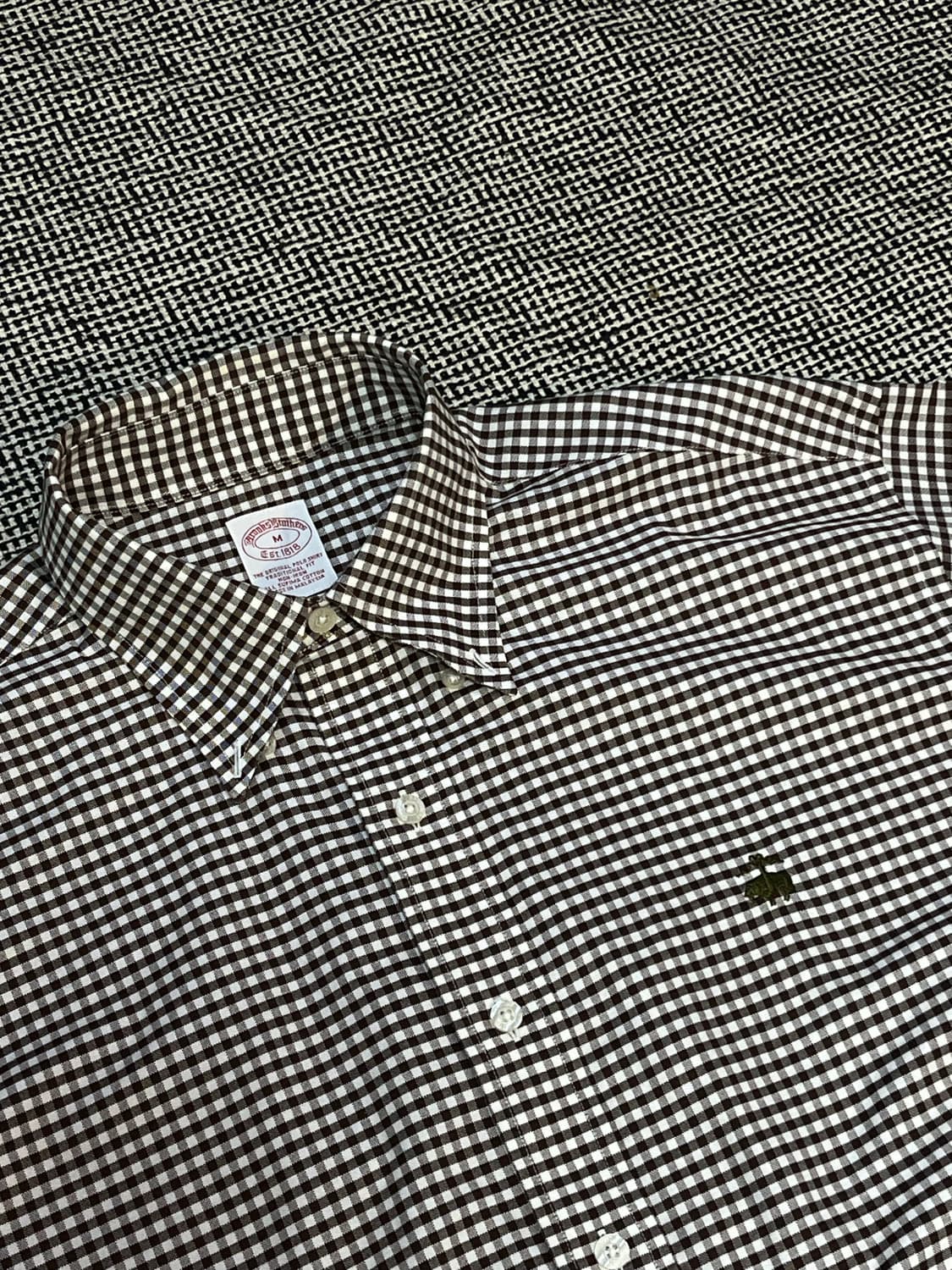 브룩스브라더스 깅엄 체크 셔츠 상품이미지1