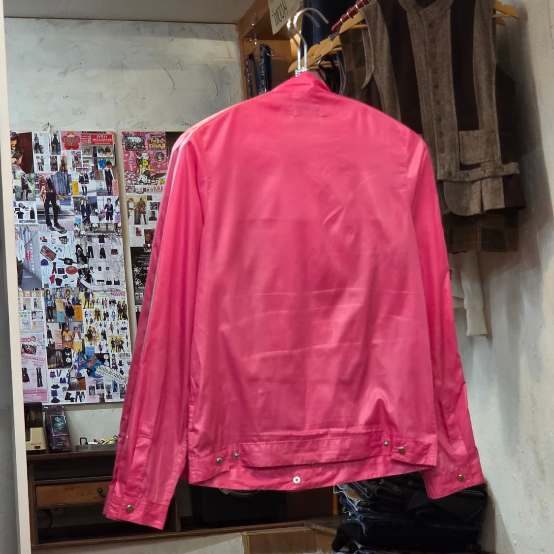 아디다스 핑크 삼선 바람막이 자켓 상품이미지5