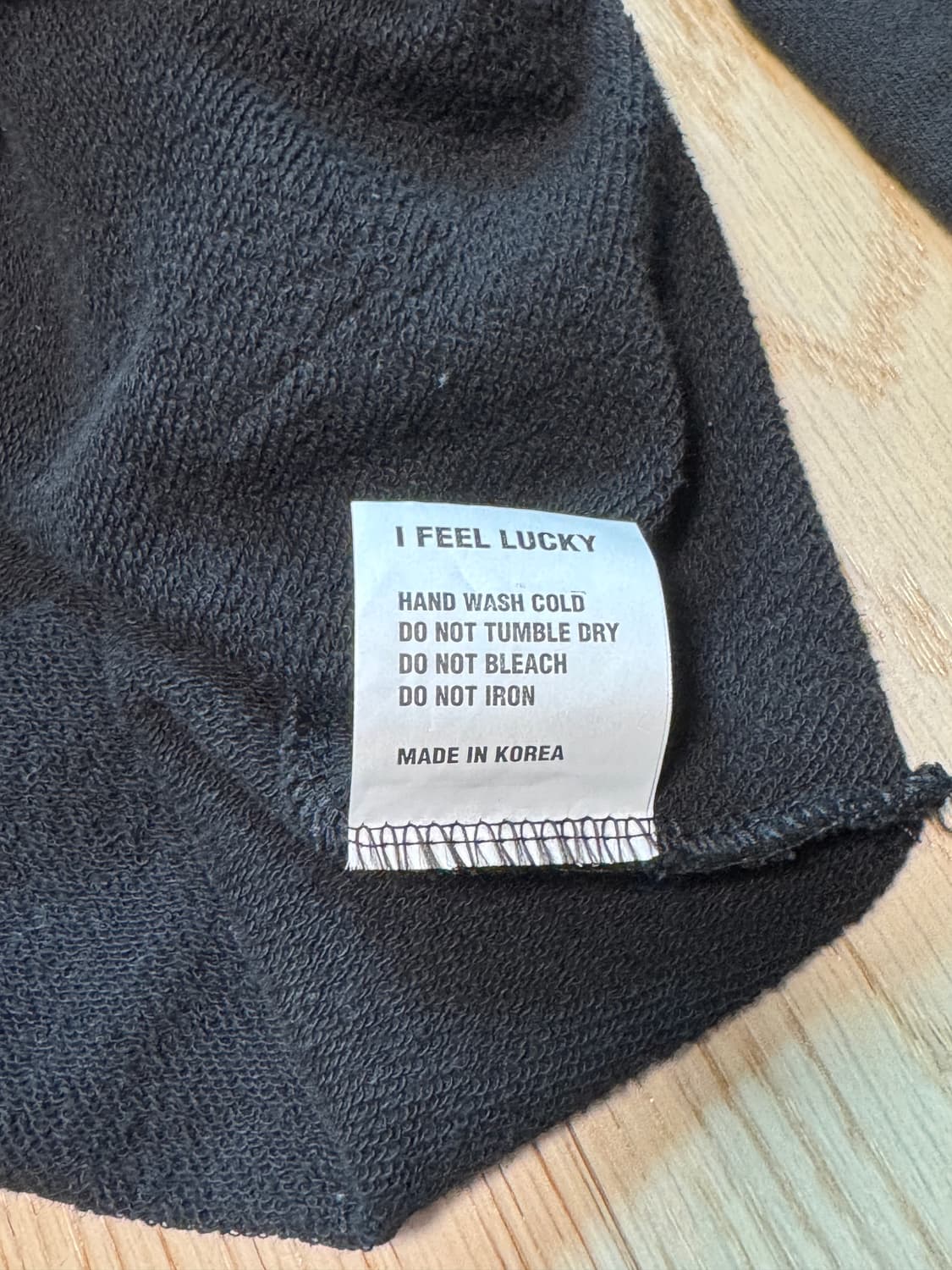 [M] 아이필럭키 스타 후드 블랙 상품이미지5