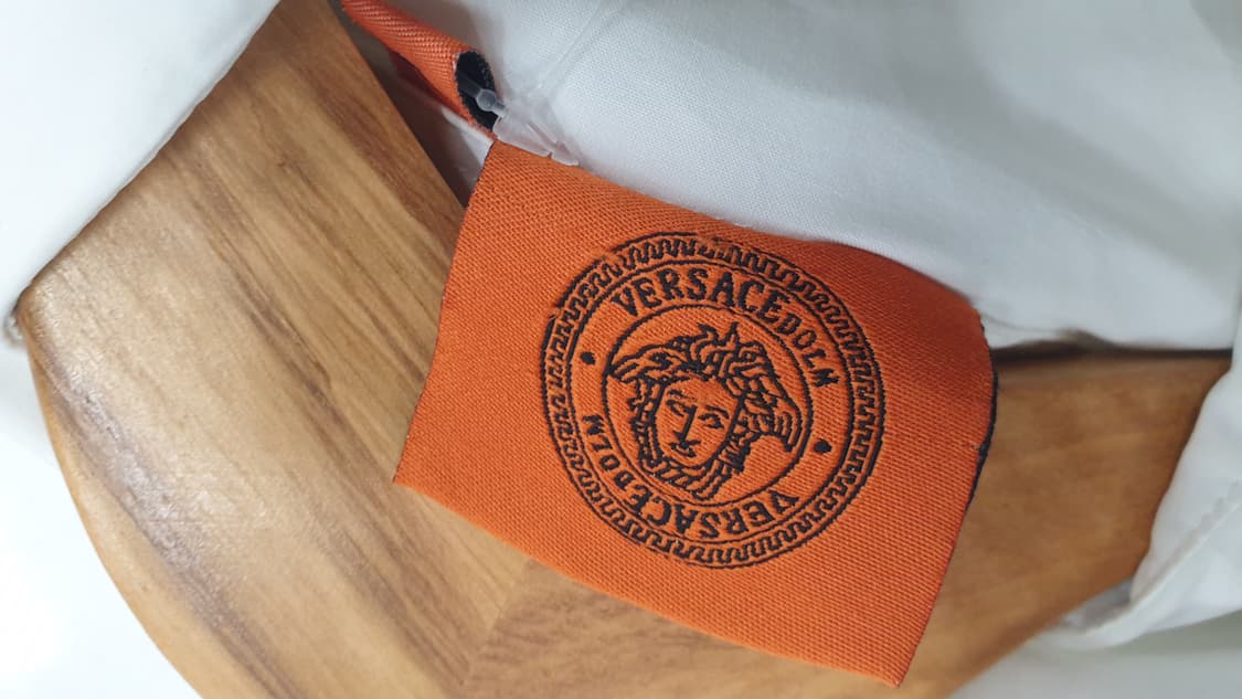 Versace Dolm 자수면 셔츠 L 상품이미지3