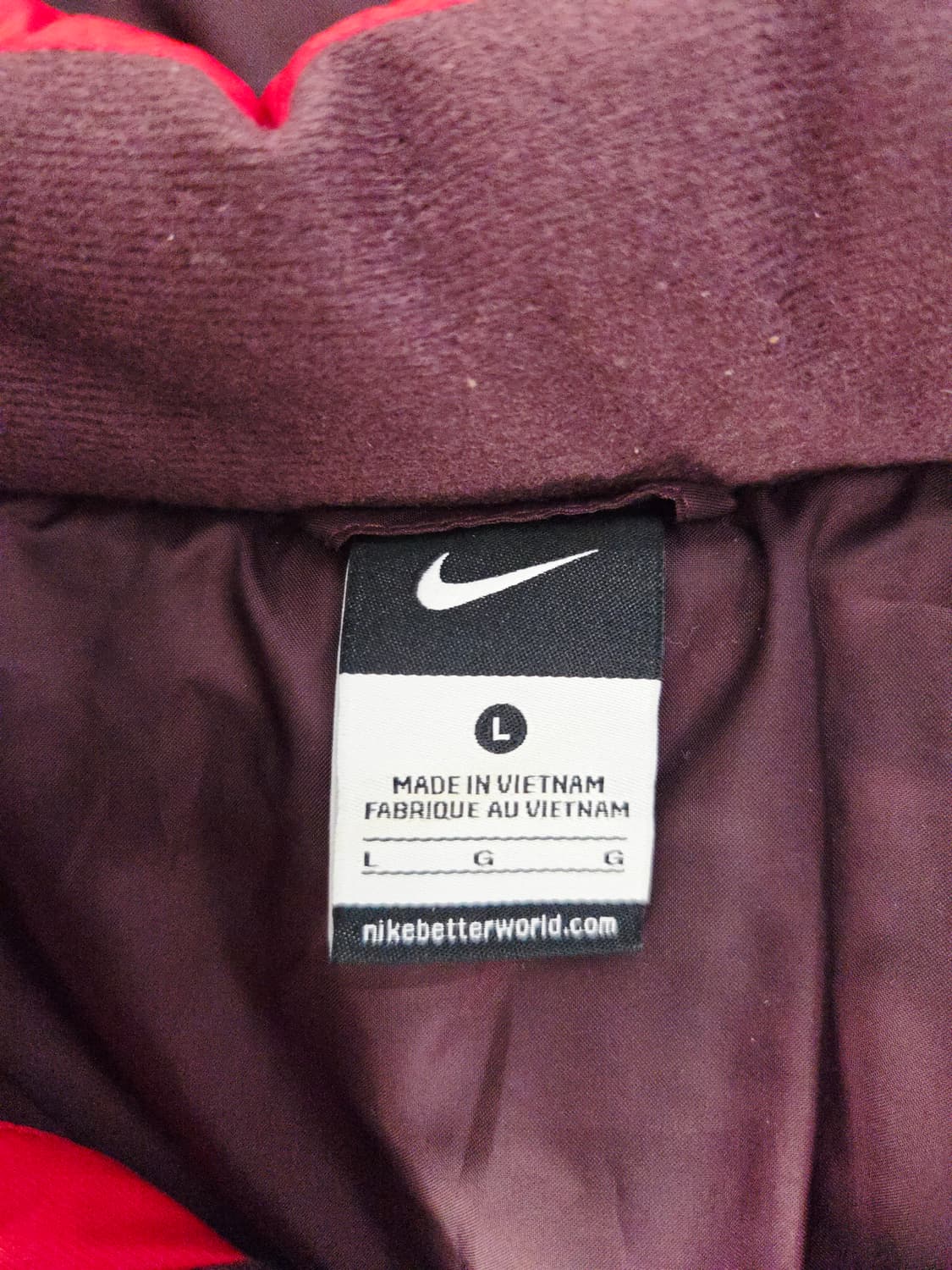 나이키 스우시 후드 패딩 자켓 레드 상품이미지7