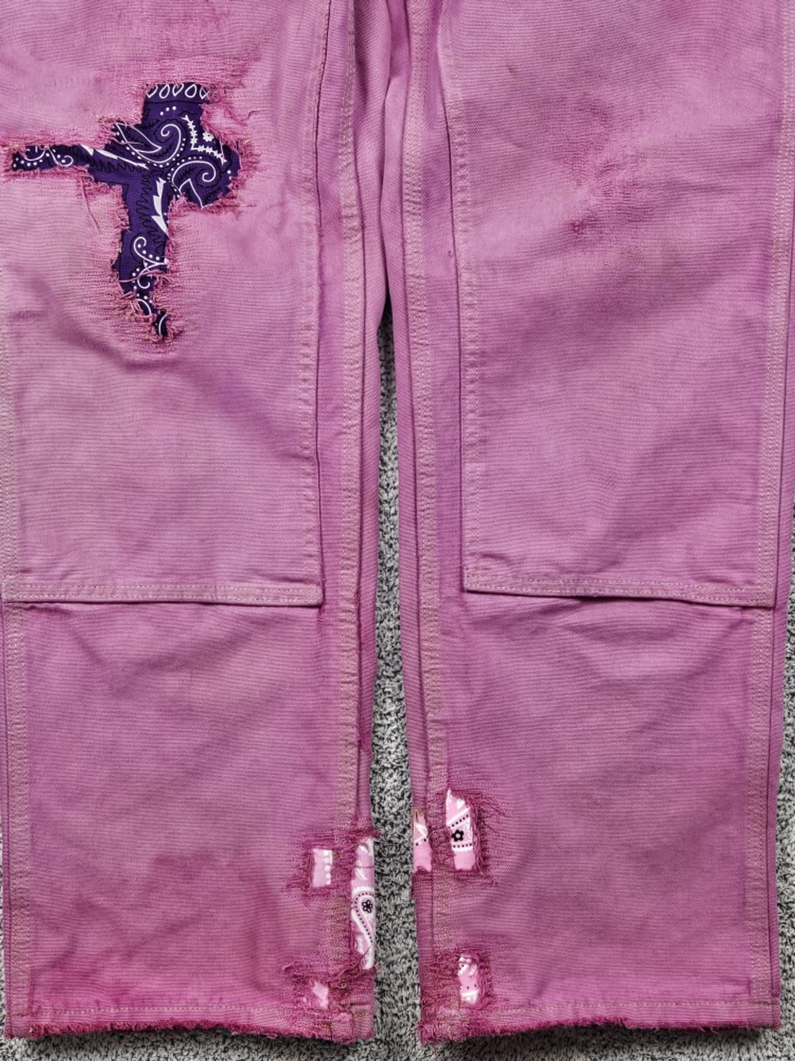 칼하트 핑크다이드커스텀 카펜터 더블니 팬츠 (34X30추정)/ 10278 상품이미지6