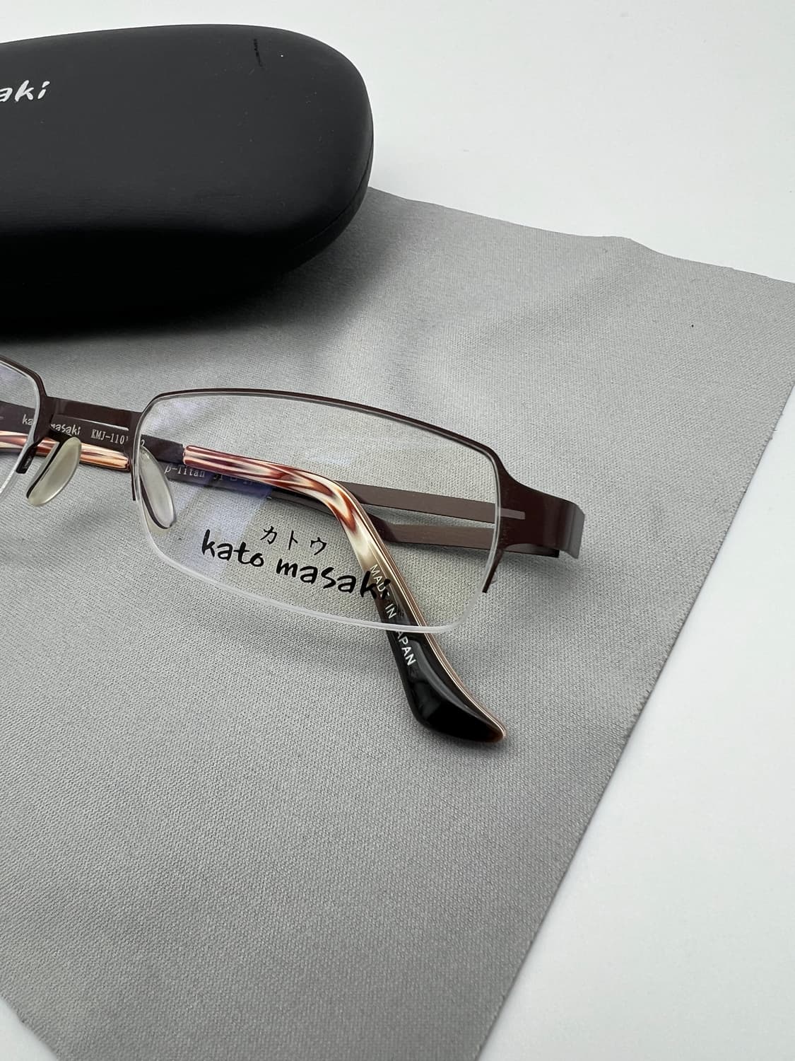 카토마사키kato masaki 하프무테 메탈 스퀘어 안경 KMJ-110J 상품이미지3