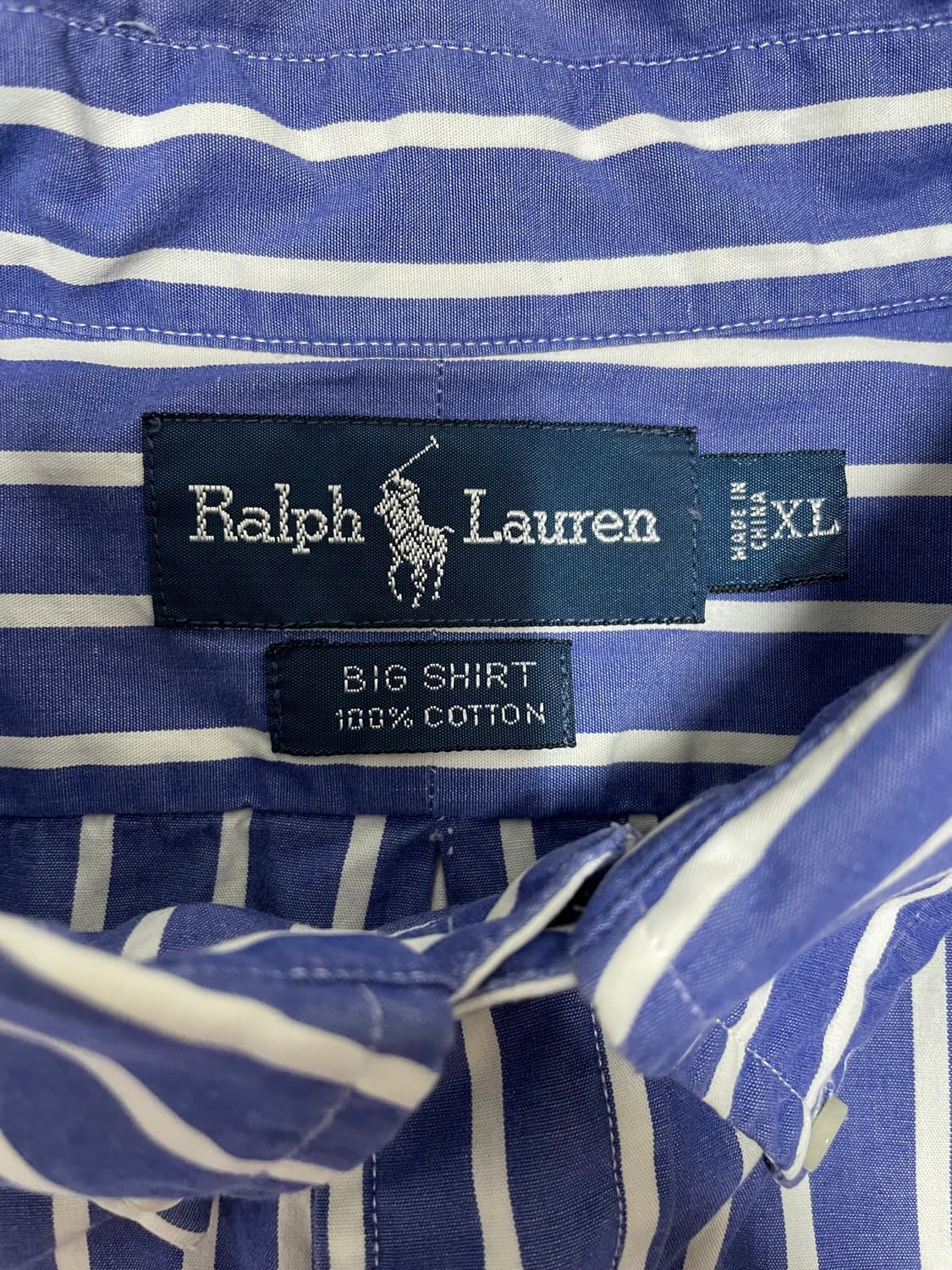 폴로 랄프로렌 - 블루 스트라이프 빅 셔츠 상품이미지3