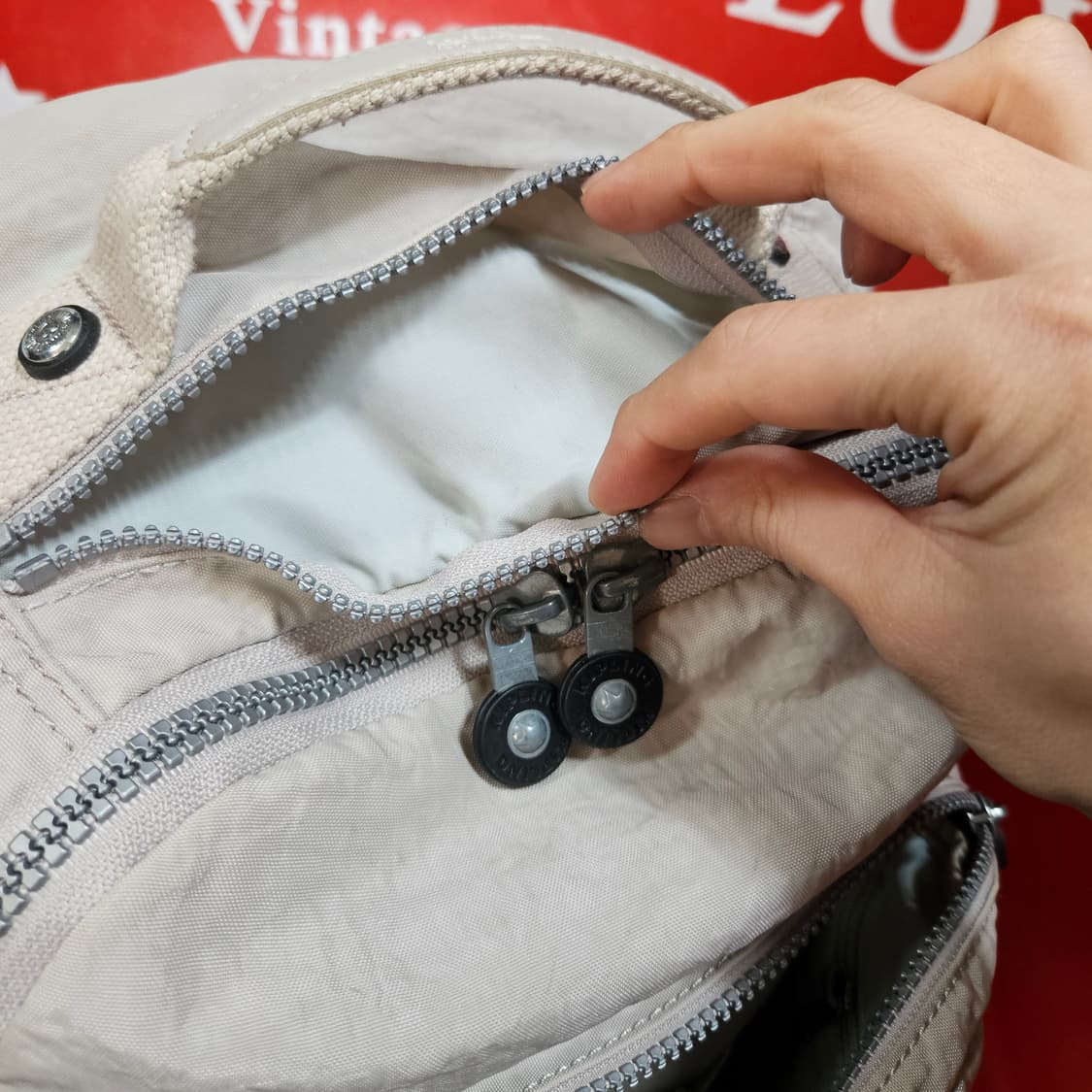 키플링 크림 아이보리 나일론 백팩 Free 상품이미지8