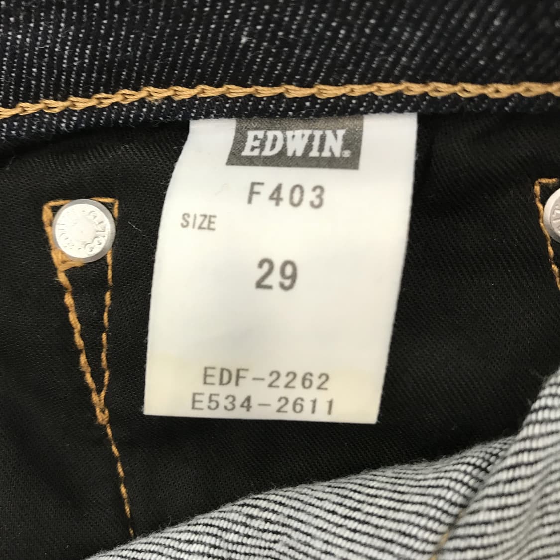 EDWIN F403 테이퍼드핏 JPN 청바지 [29인치] 상품이미지5