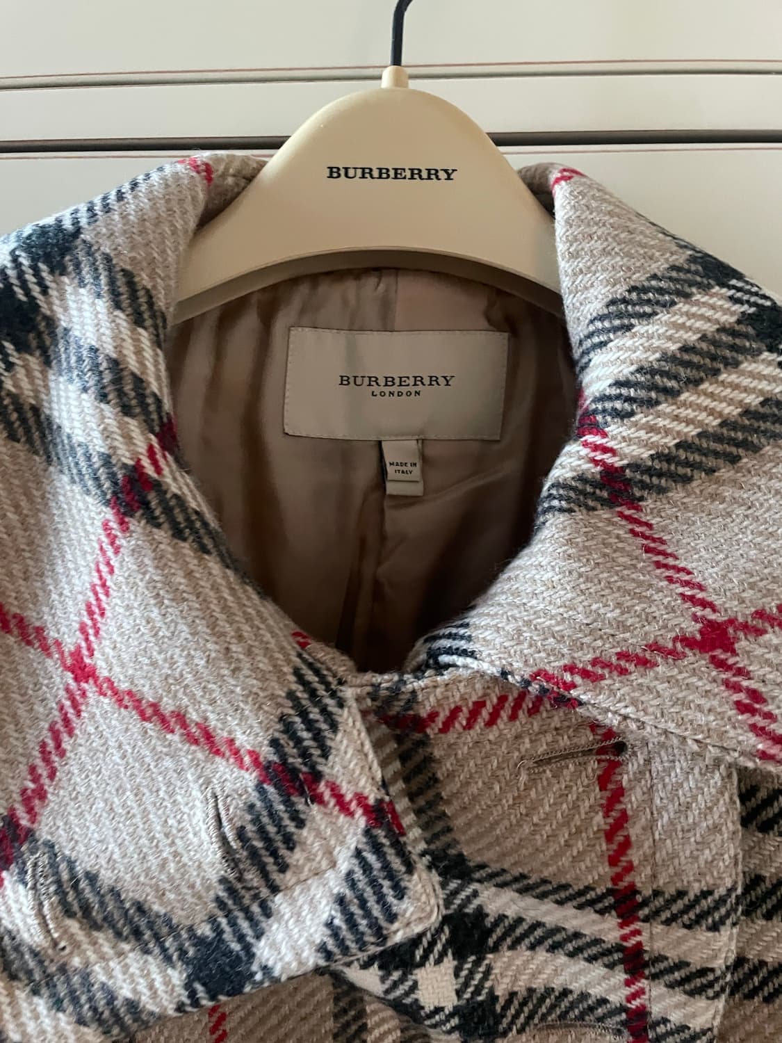 (국내매장) 버버리 클래식 여성 체크 울코트 uk 8 상품이미지3