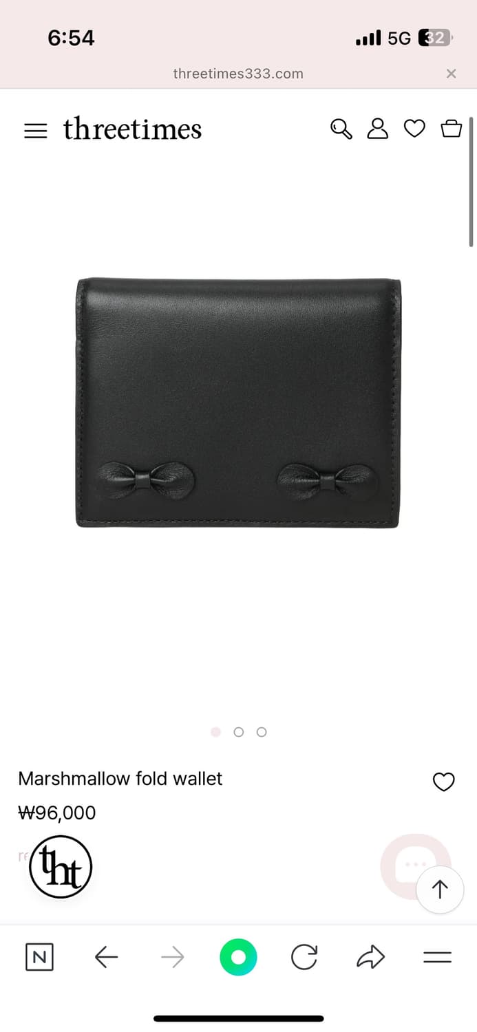 쓰리타임즈   Marshmallow fold wallet 상품이미지1