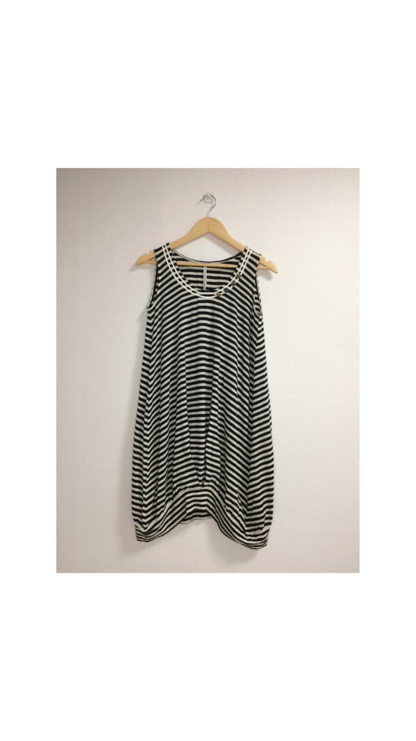 스나오 쿠와하라 스트라이프 벌룬 튜닉 원피스 상품이미지1